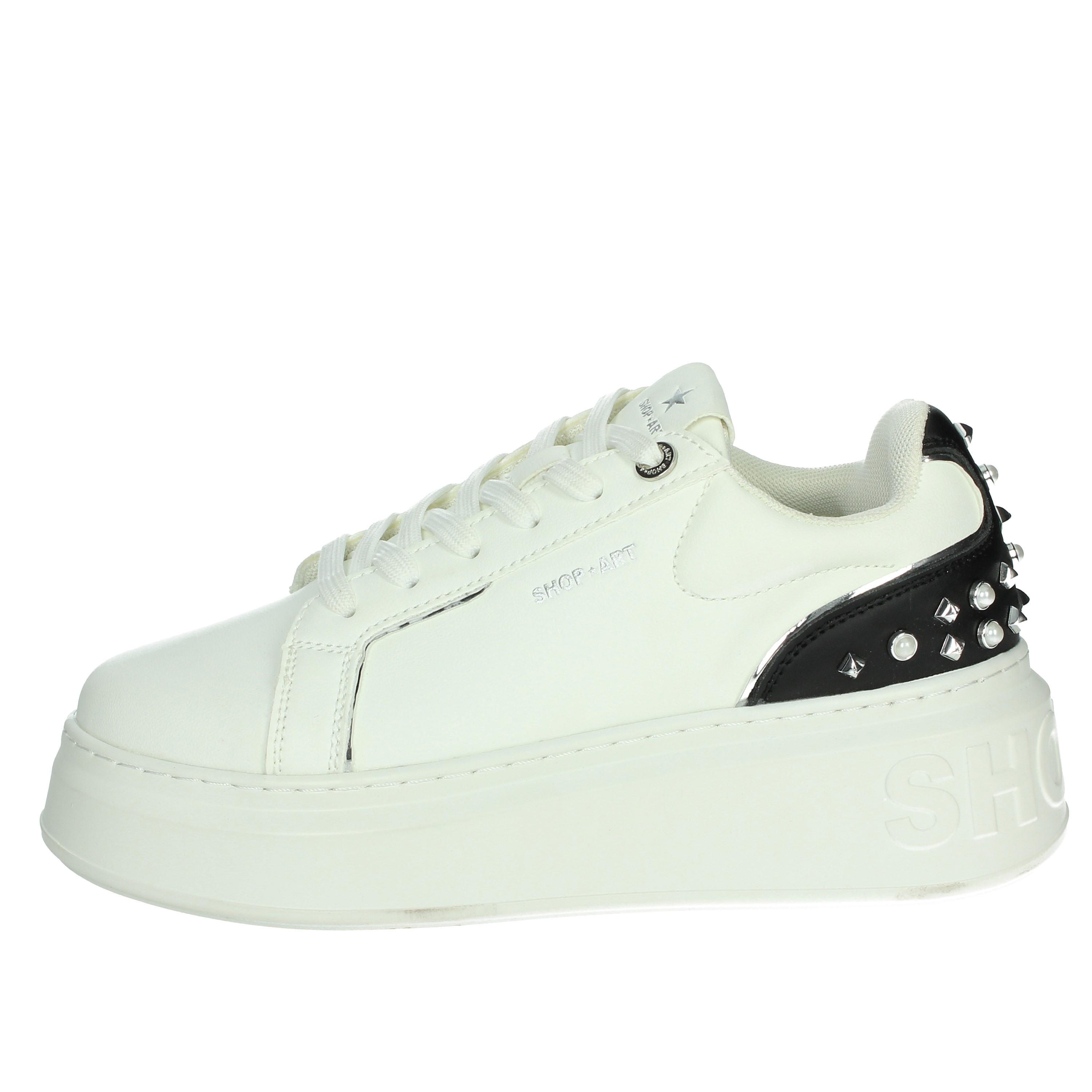 SNEAKERS BASSA CAMP.SHOP 4 BIANCO/NERO