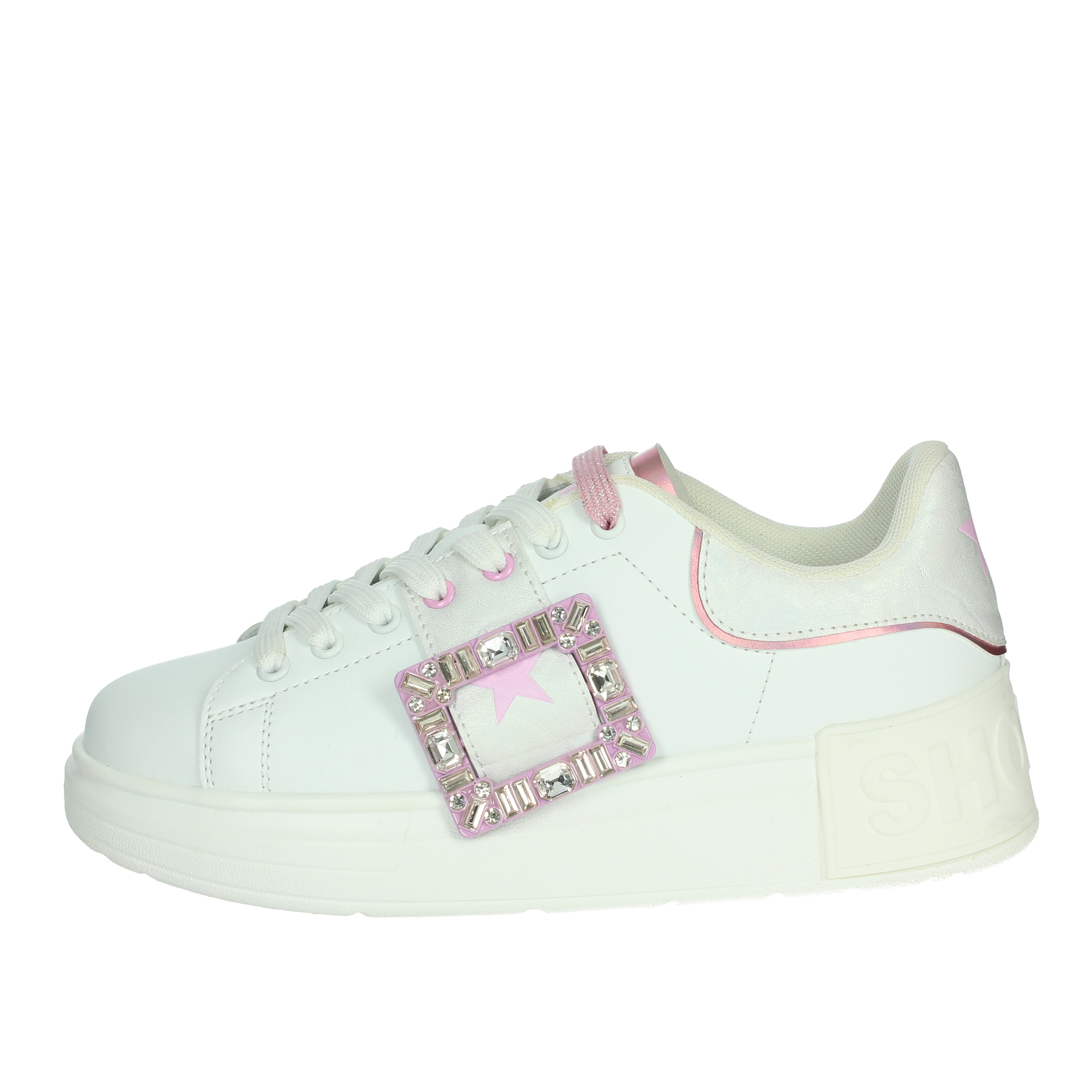 SNEAKERS BASSA CAMP.SHOP 15 BIANCO/ROSA