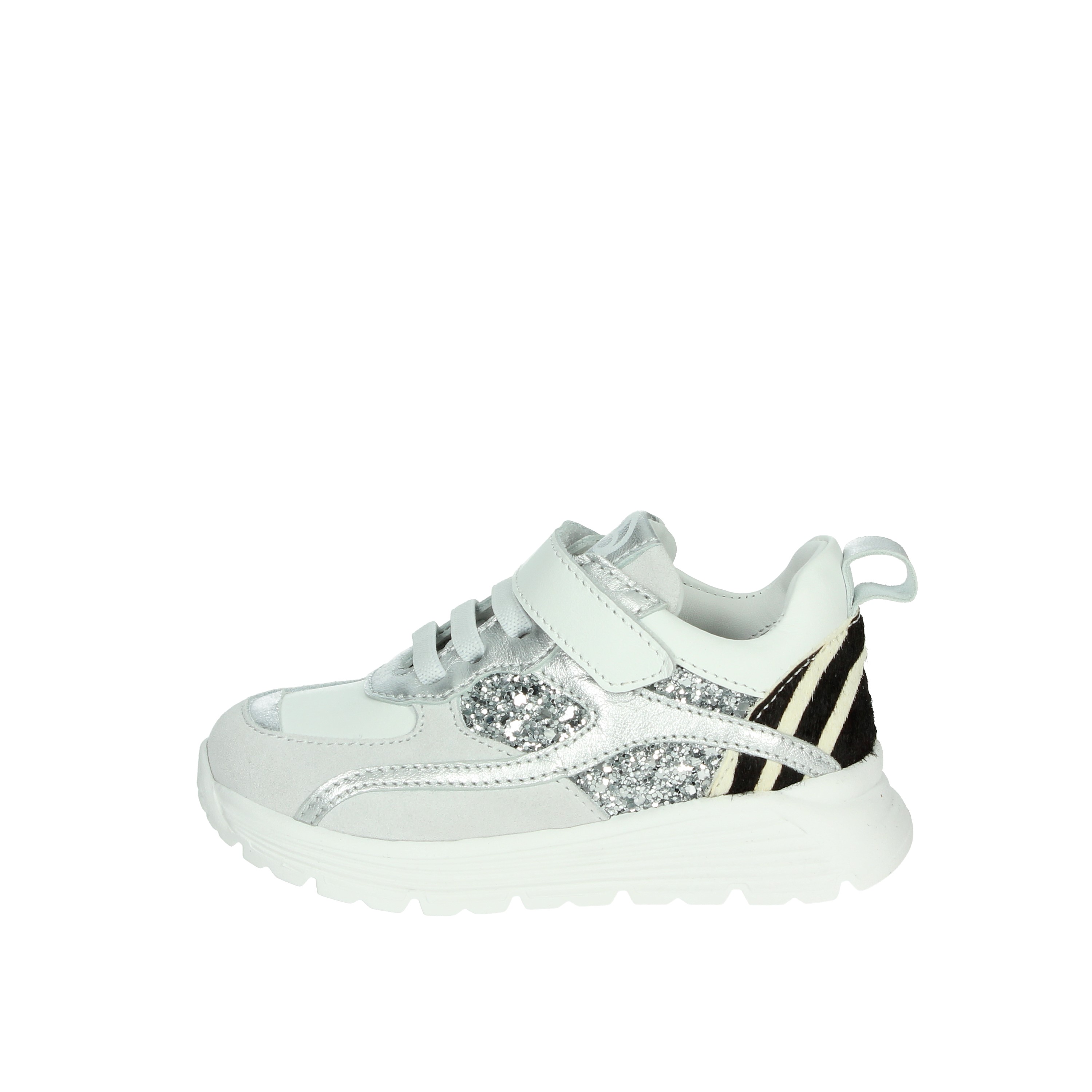 SNEAKERS BASSA E5990 BIANCO/ARGENTO