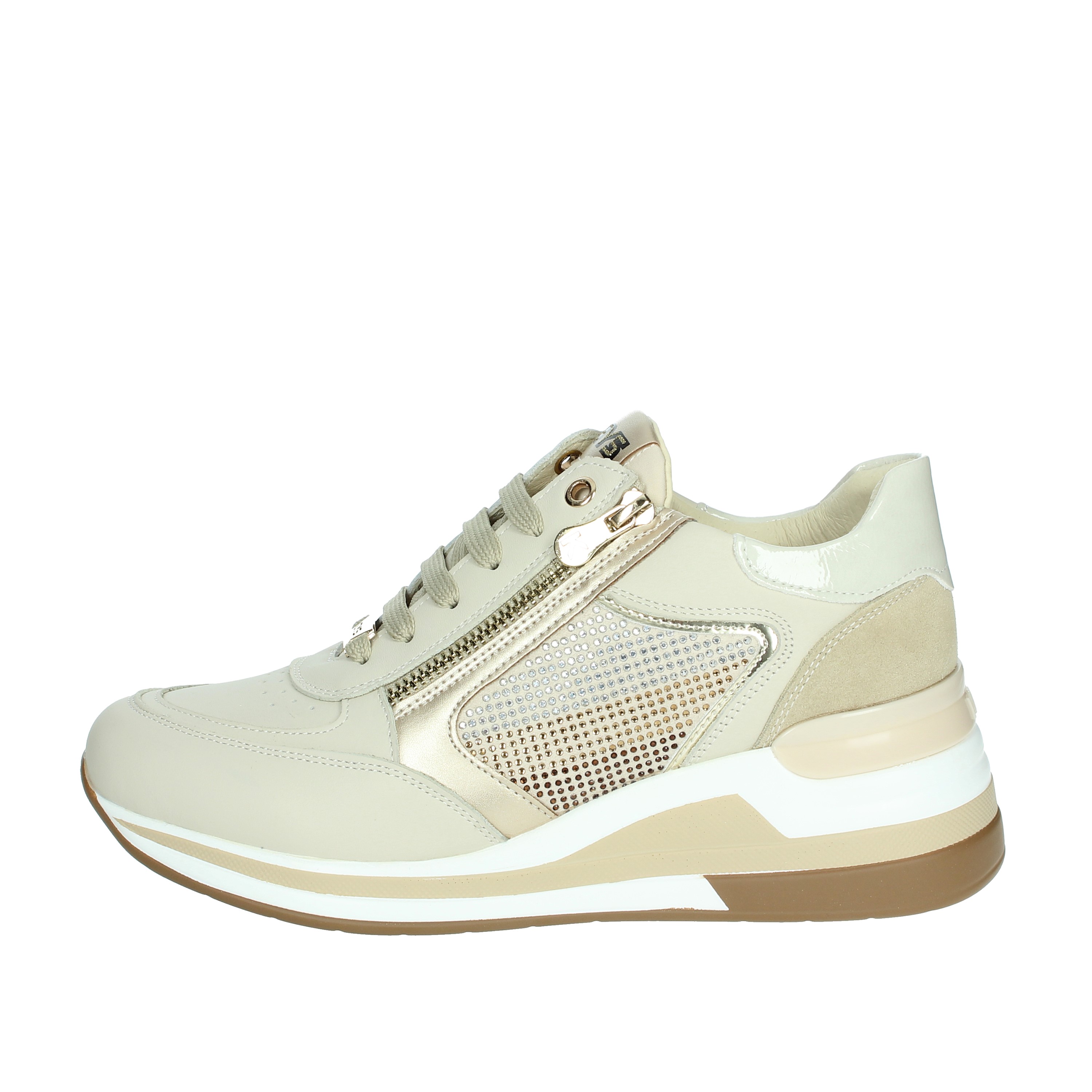 SNEAKERS BASSA K-9025 BEIGE/ORO