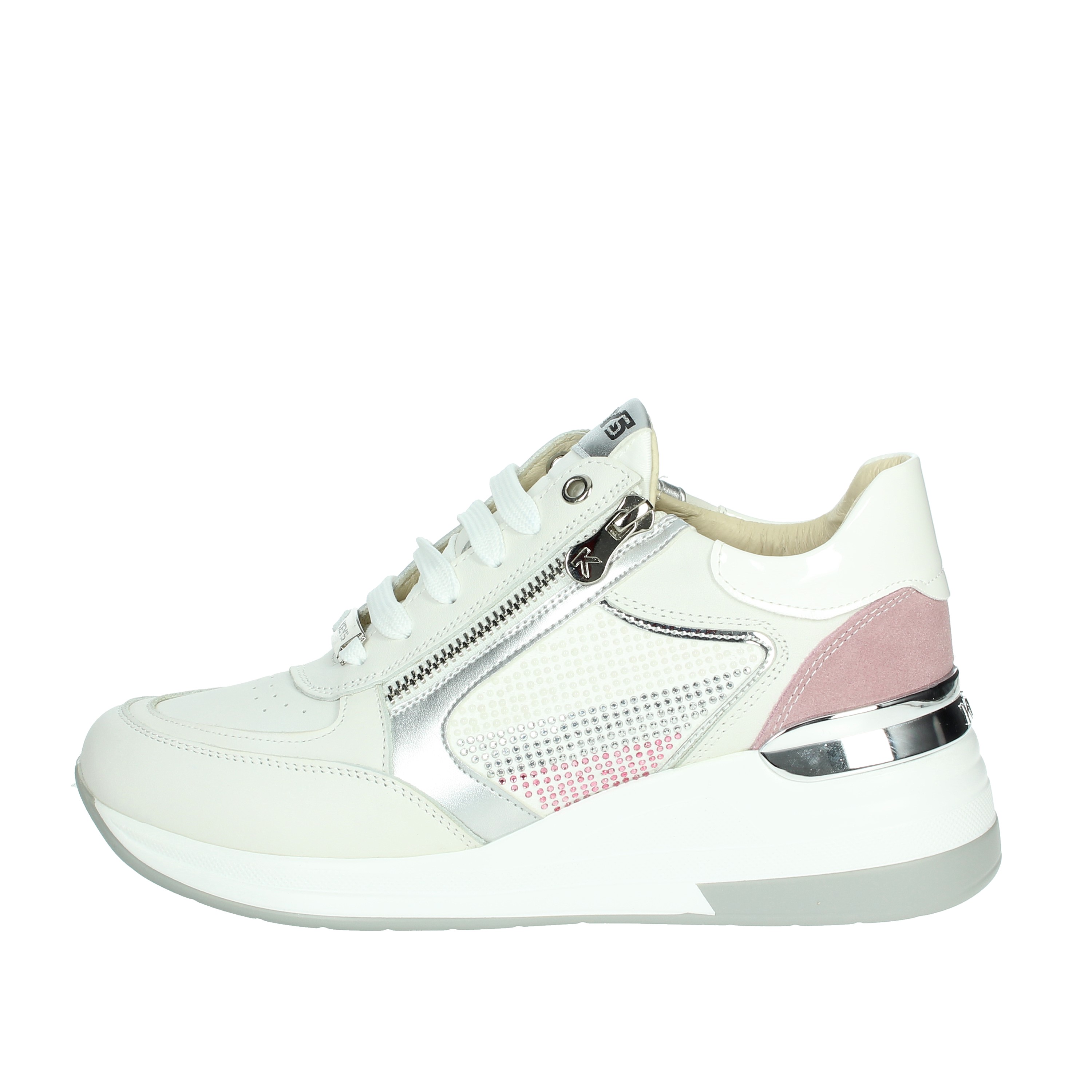 SNEAKERS BASSA K-9025 BIANCO/ROSA