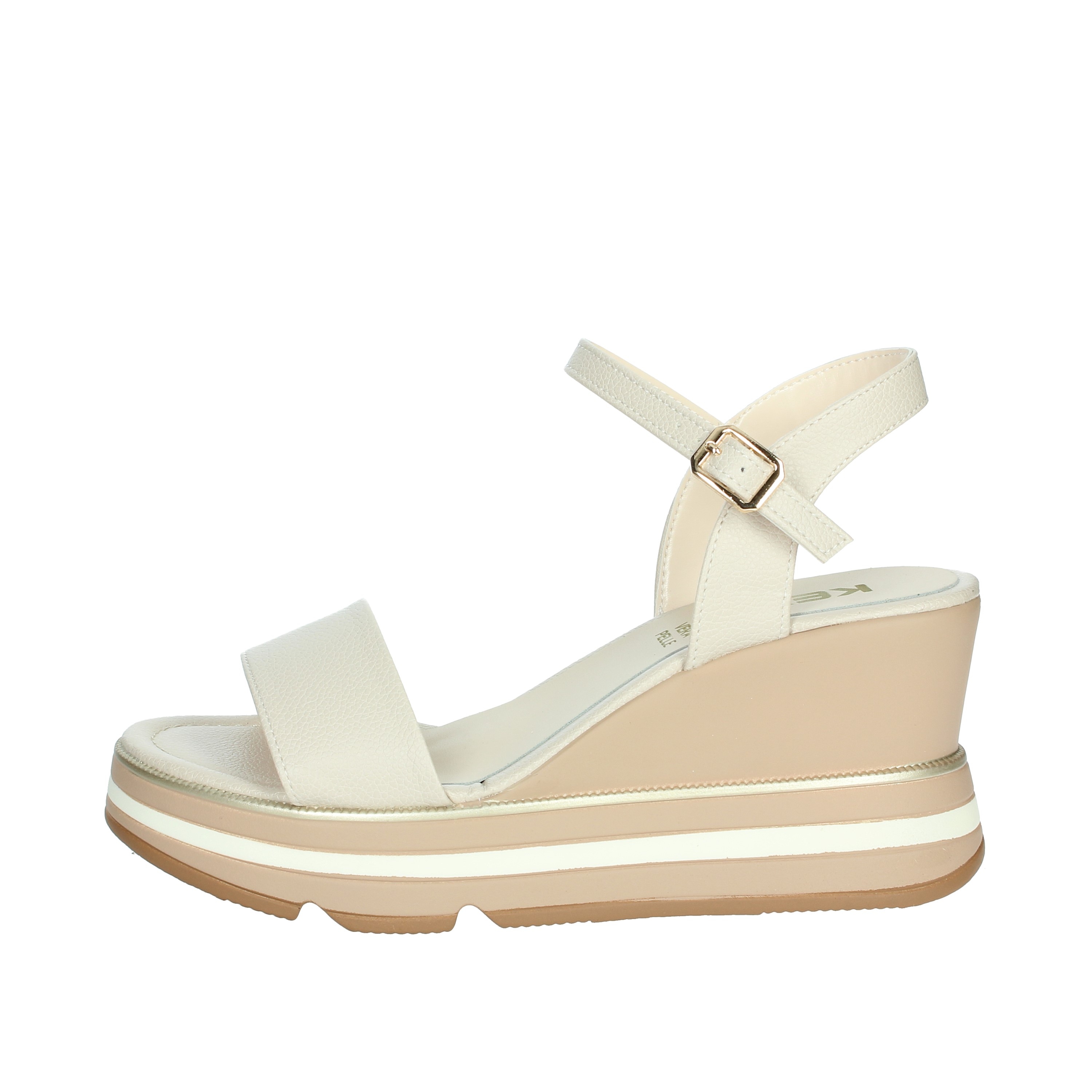 SANDALI CON ZEPPA K-9653 BEIGE