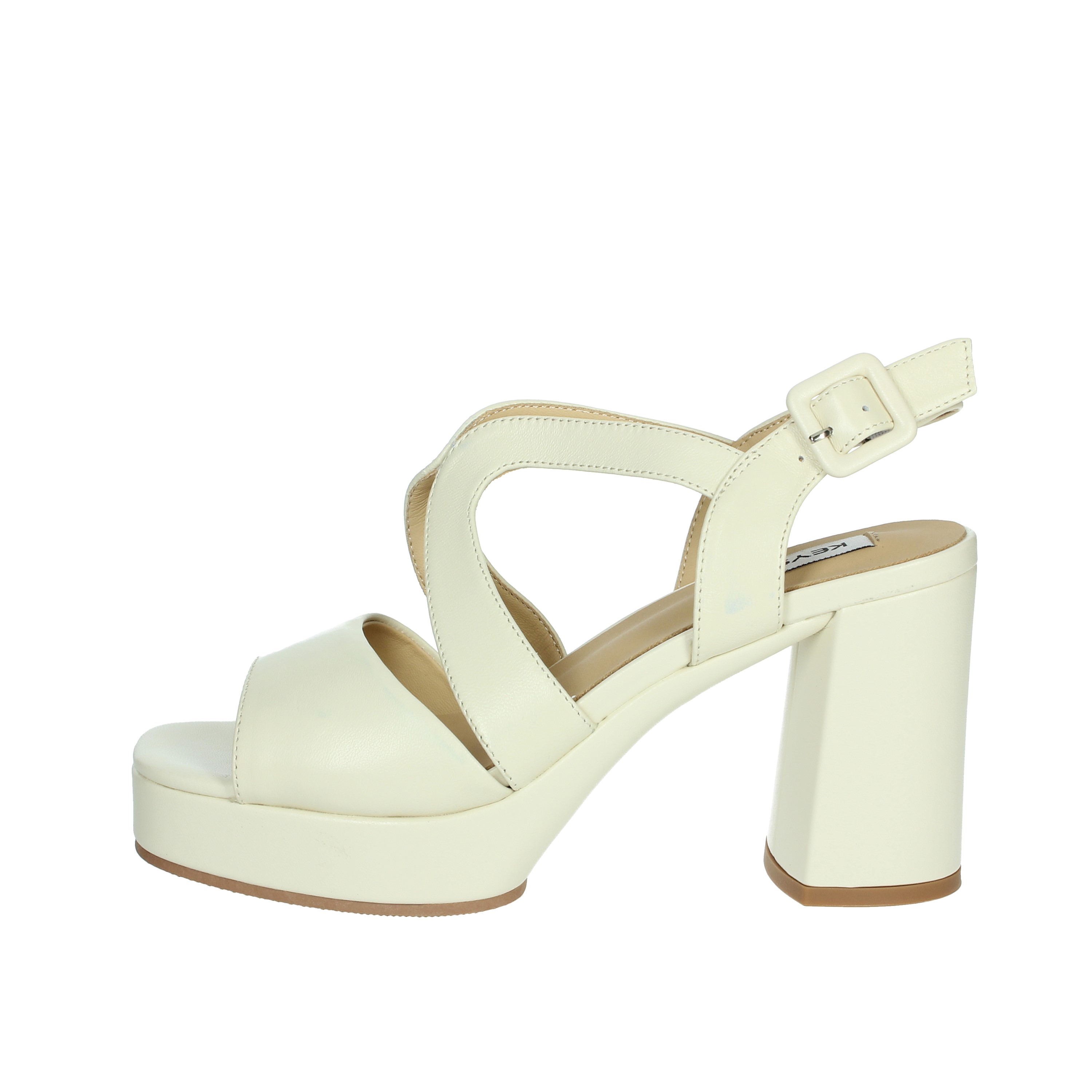 SANDALI CON TACCO K-9581 PANNA