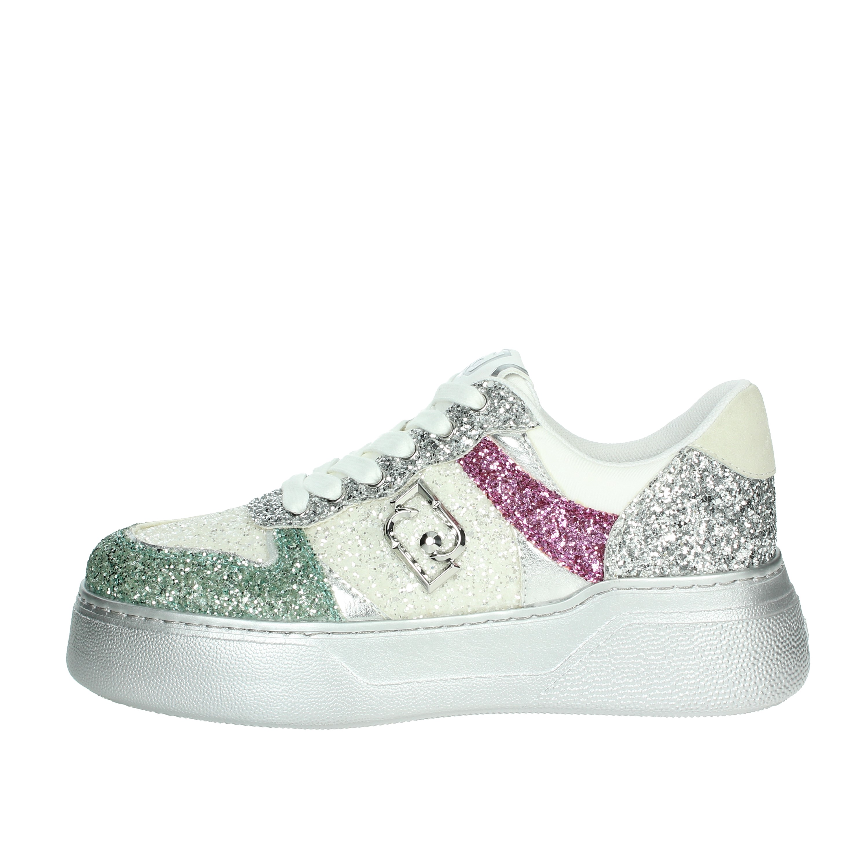 SNEAKERS BASSA BA4087 TX007 BIANCO/ARGENTO