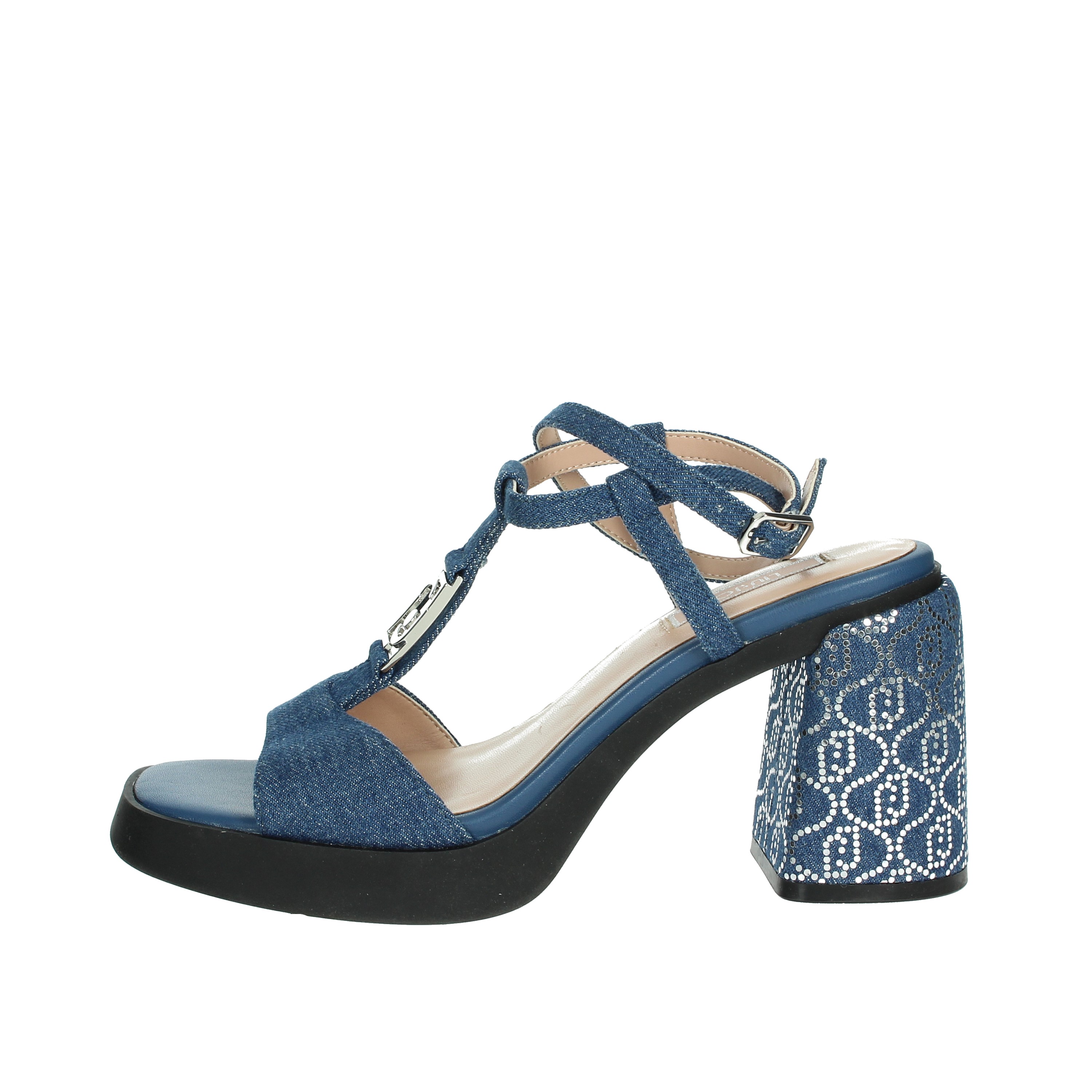 SANDALI CON TACCO SA4057 TX029 BLU