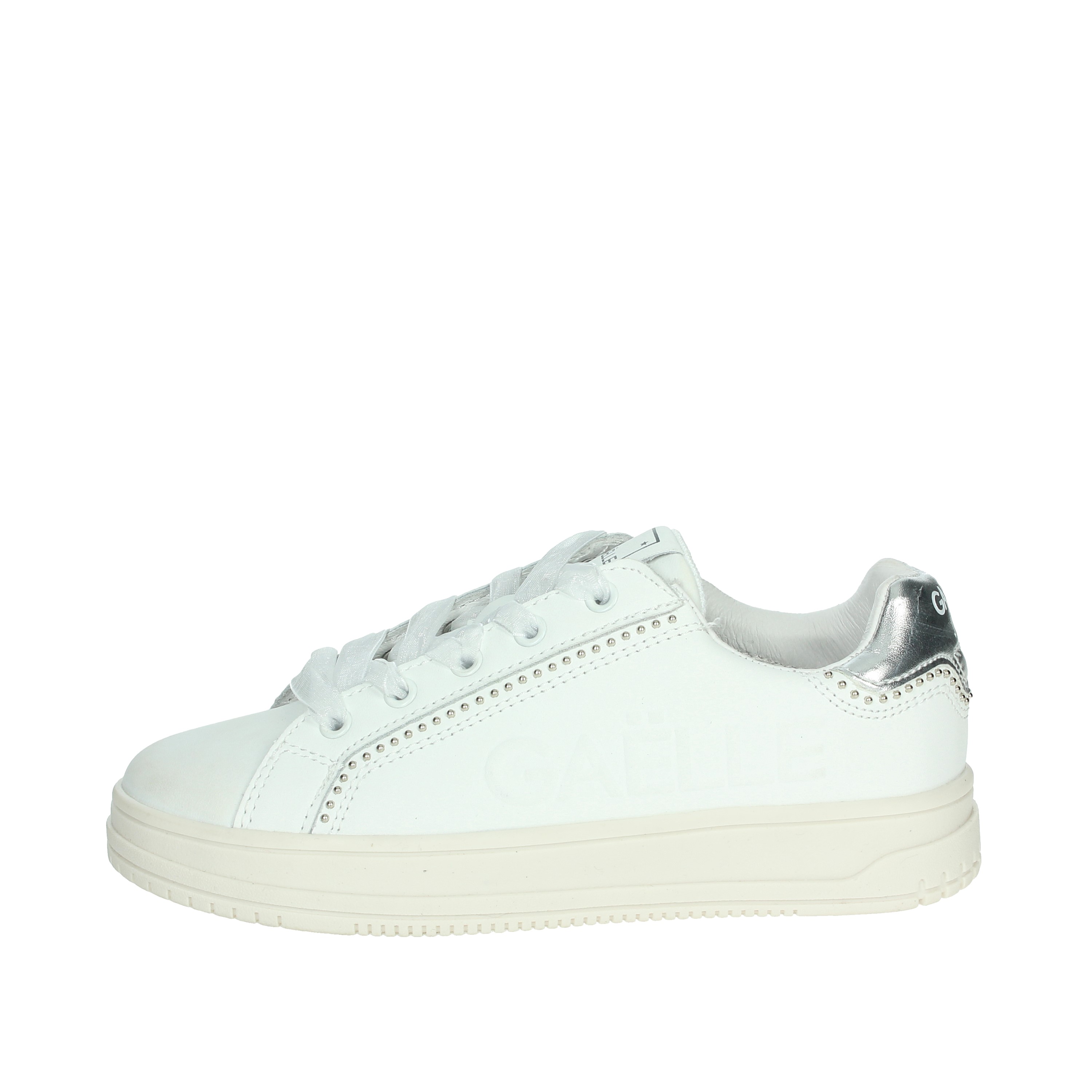 SNEAKERS BASSA GS0014L BIANCO/ARGENTO