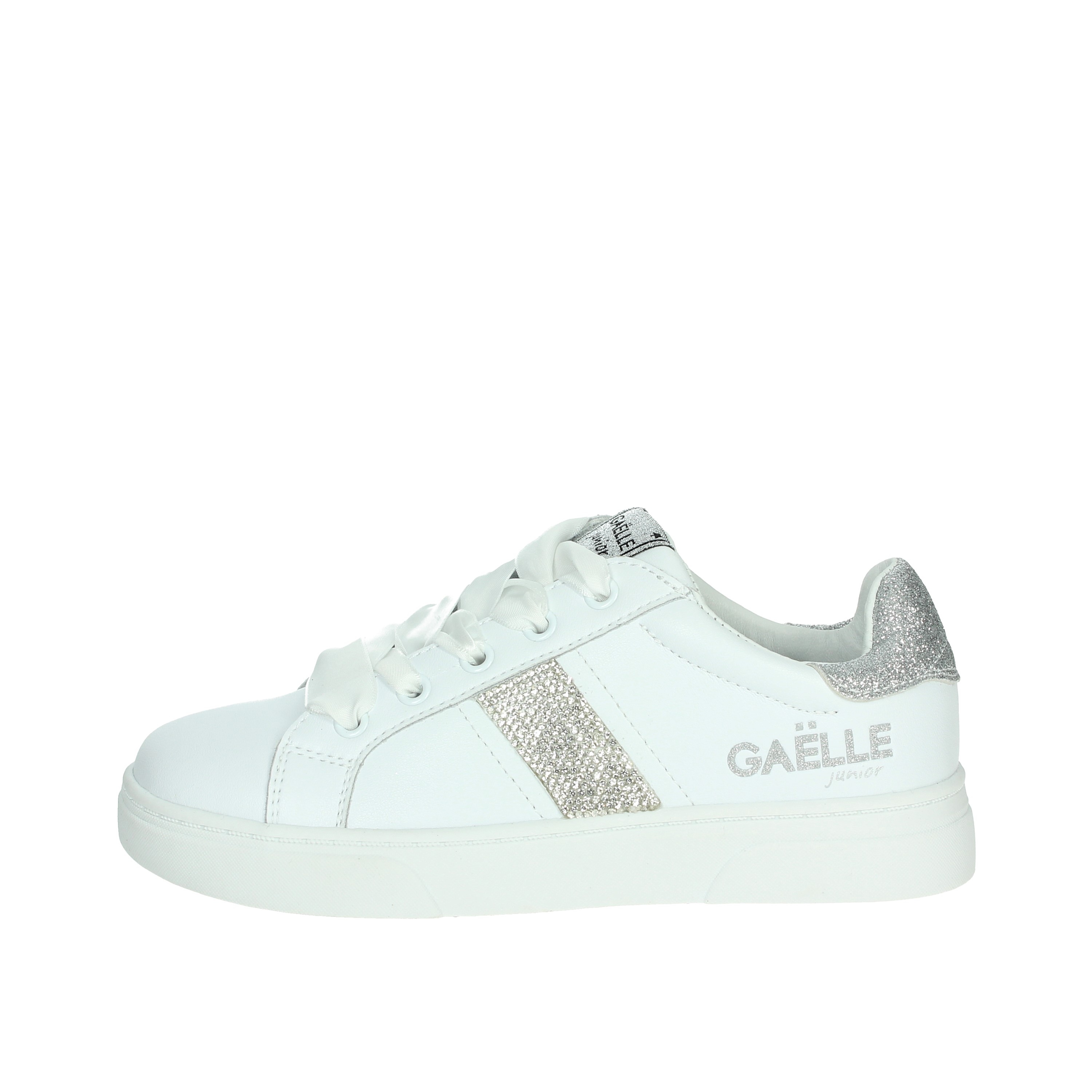 SNEAKERS BASSA GS0021L BIANCO/ARGENTO