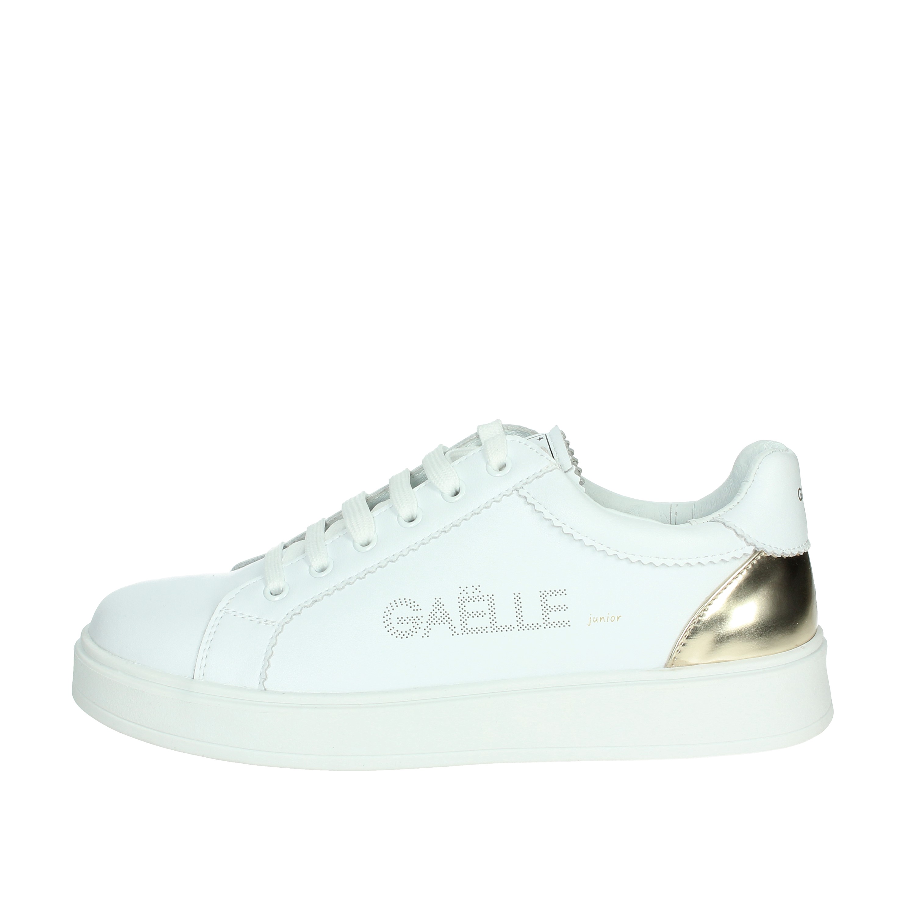 SNEAKERS BASSA GS0027L BIANCO/ORO