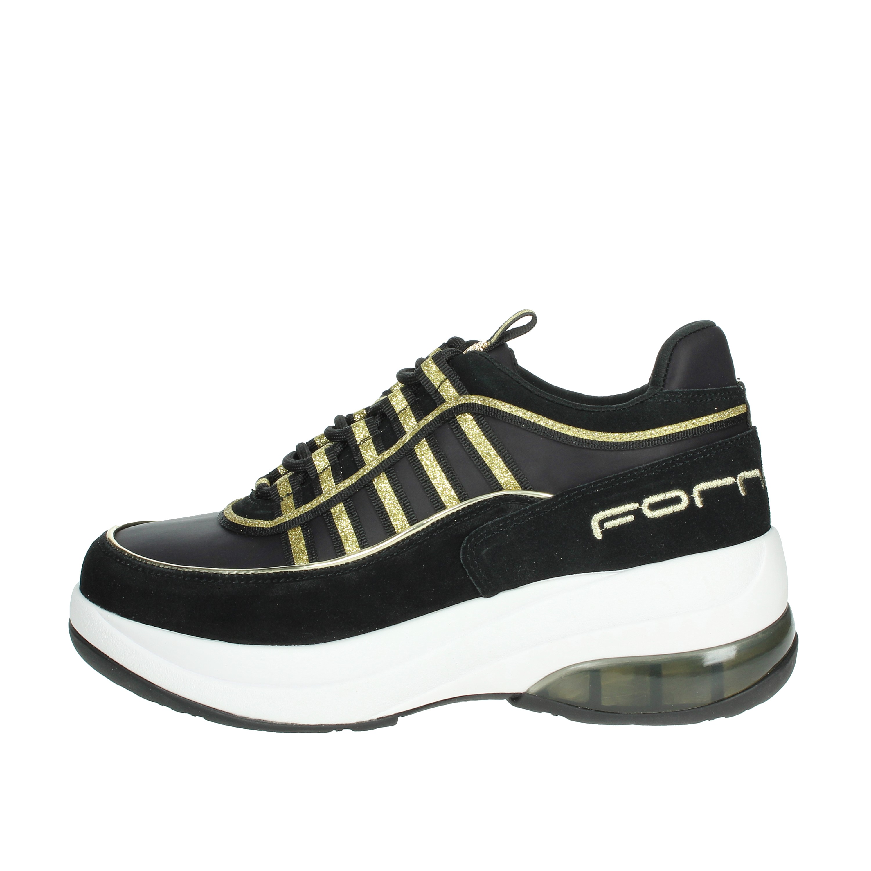 SNEAKERS BASSA UP NERO/ORO