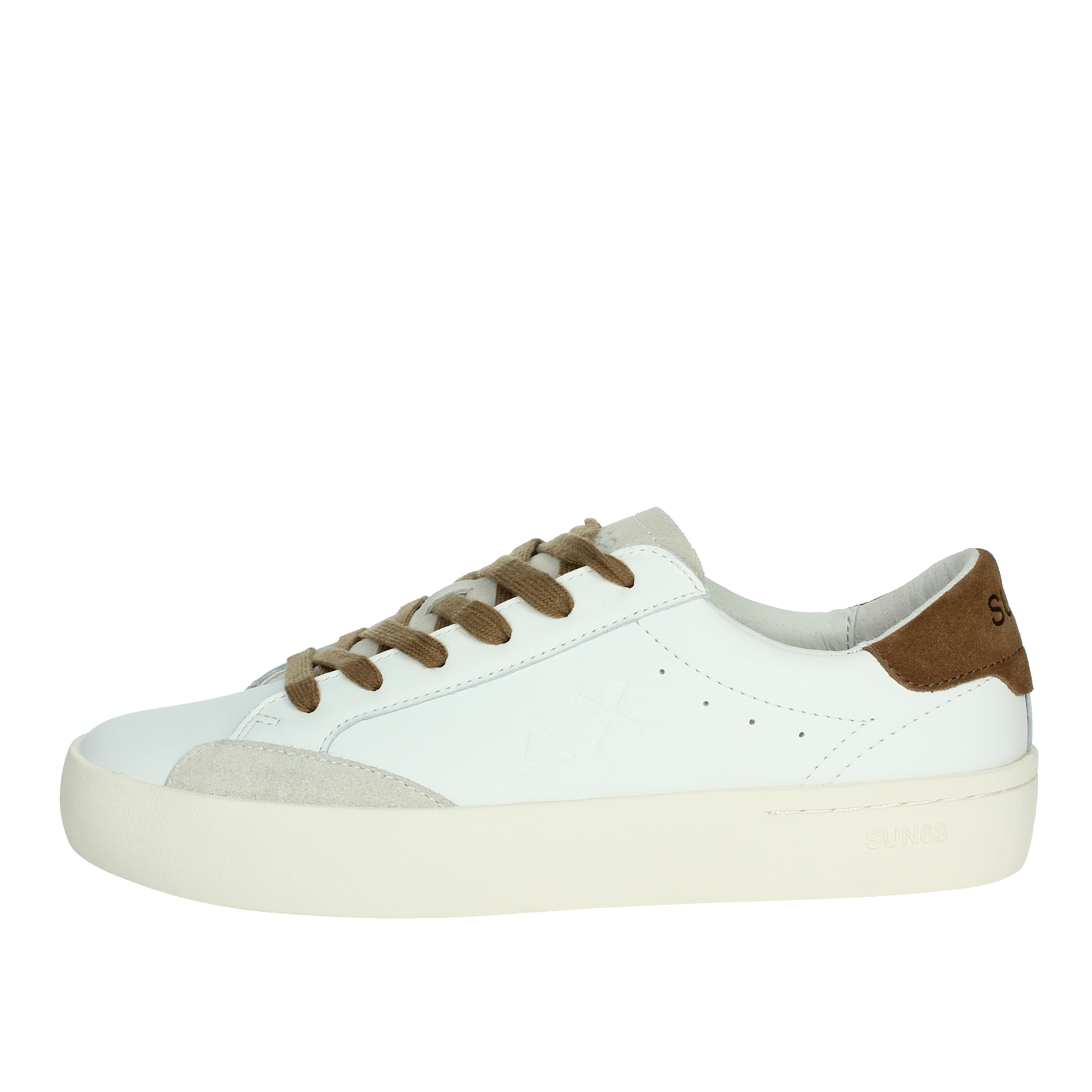 SNEAKERS BASSA Z44125 BIANCO/CUOIO