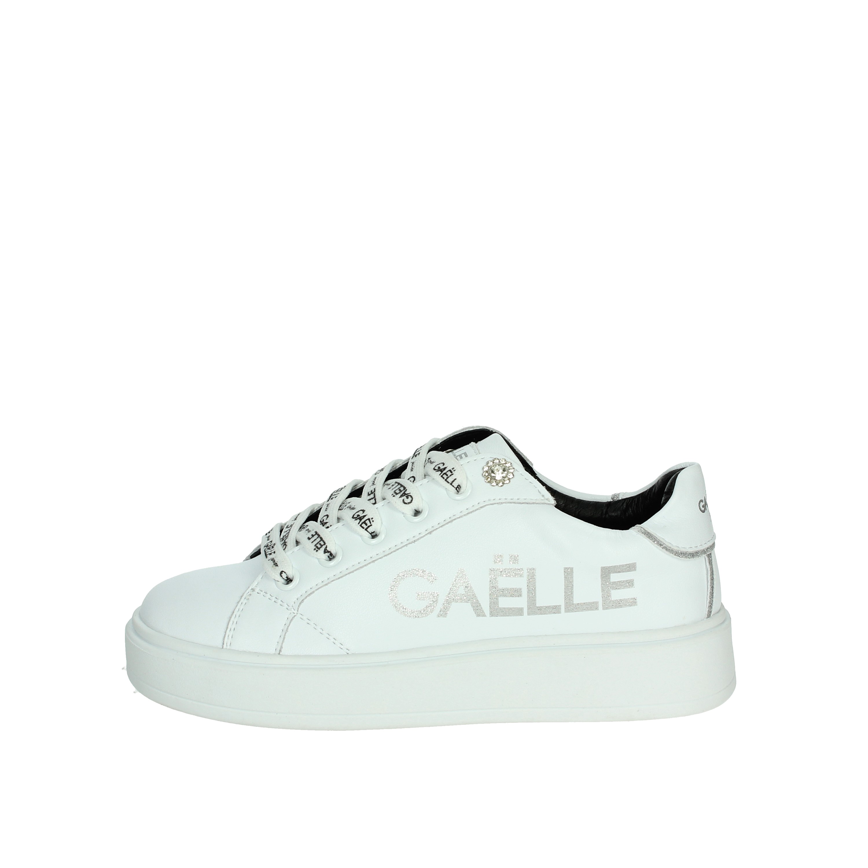 SNEAKERS BASSA GS0007L BIANCO/ARGENTO