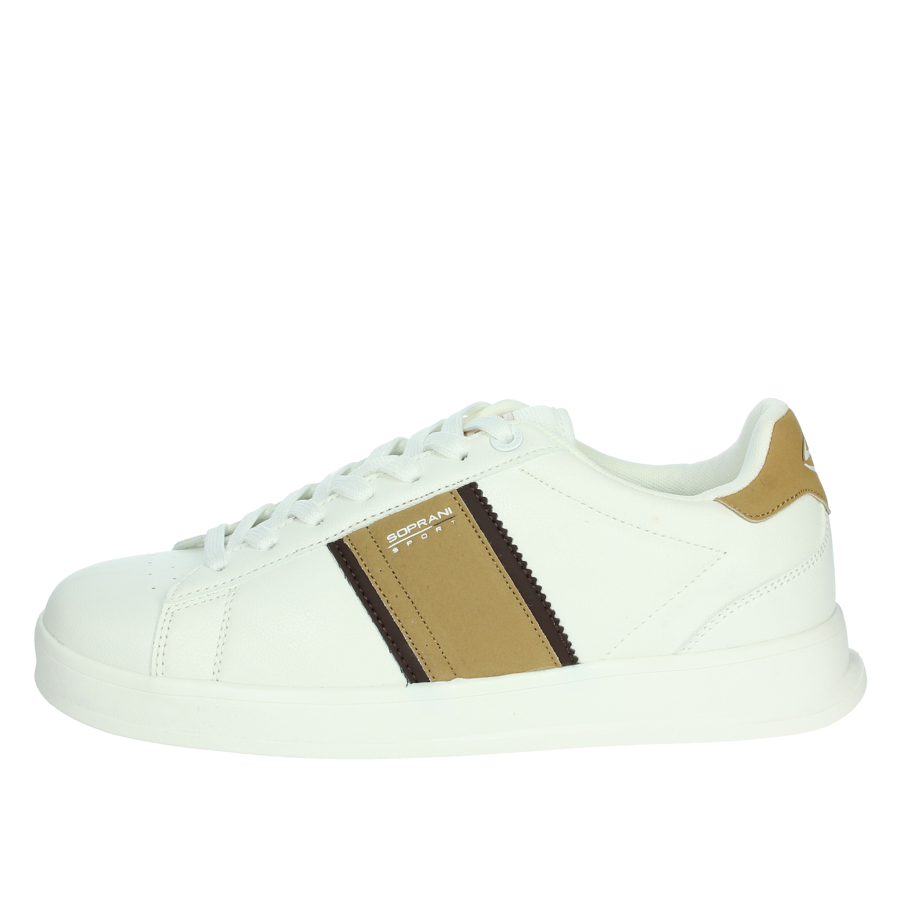 SNEAKERS BASSA SPM424R31 BIANCO/CUOIO