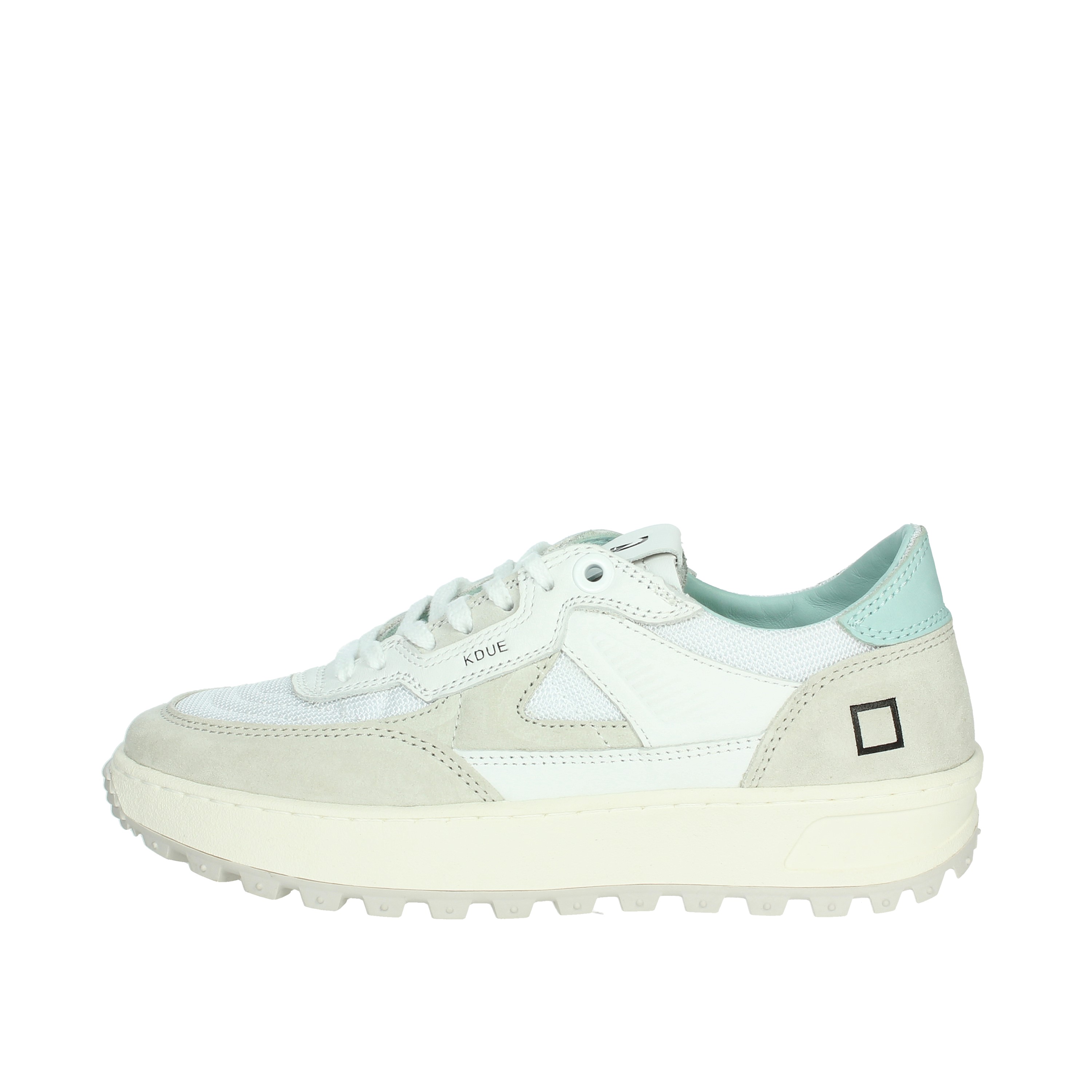 SNEAKERS BASSA W401-K2-CO-WW BIANCO/VERDE ACQUA