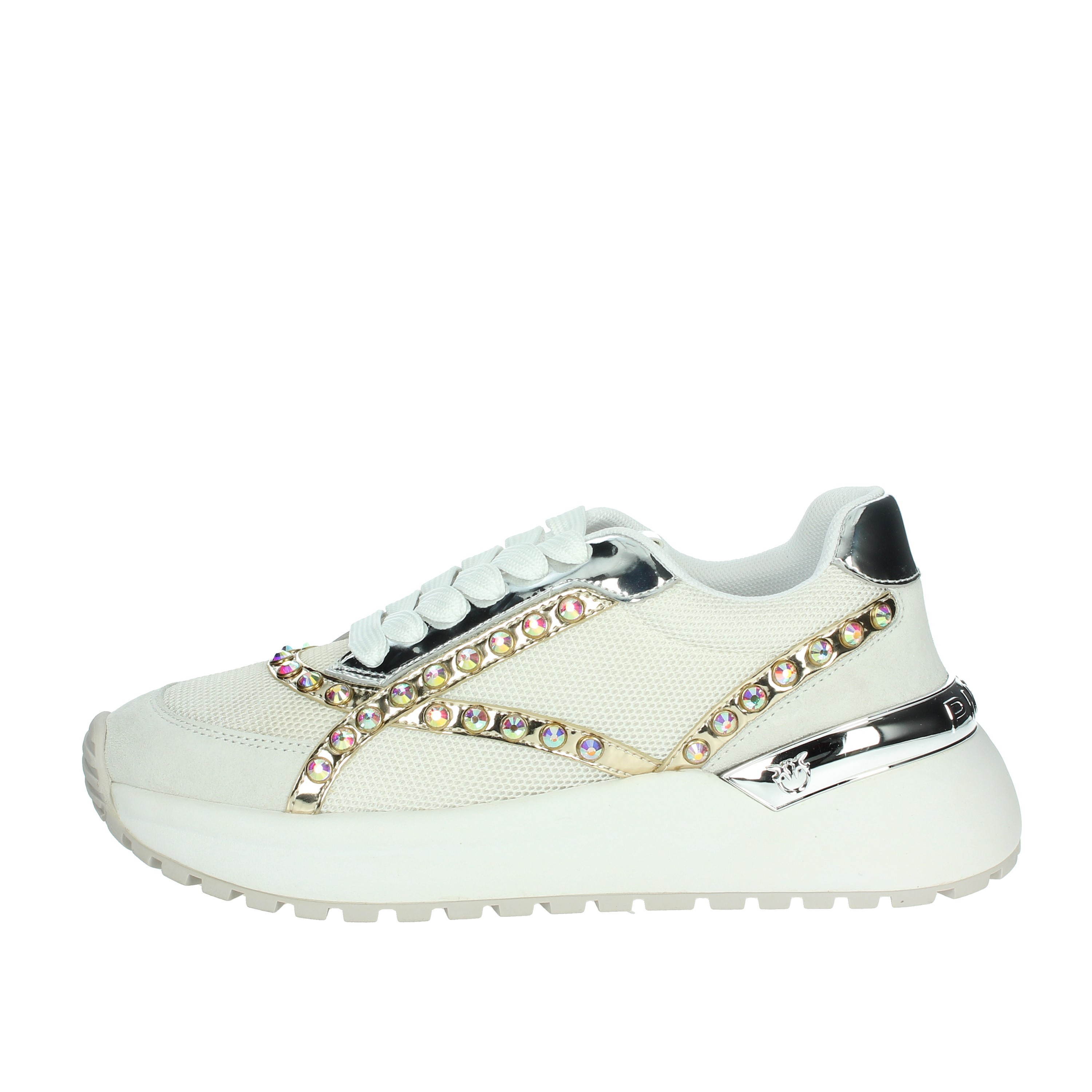 SNEAKERS BASSA SS0021 E008 BIANCO/ARGENTO