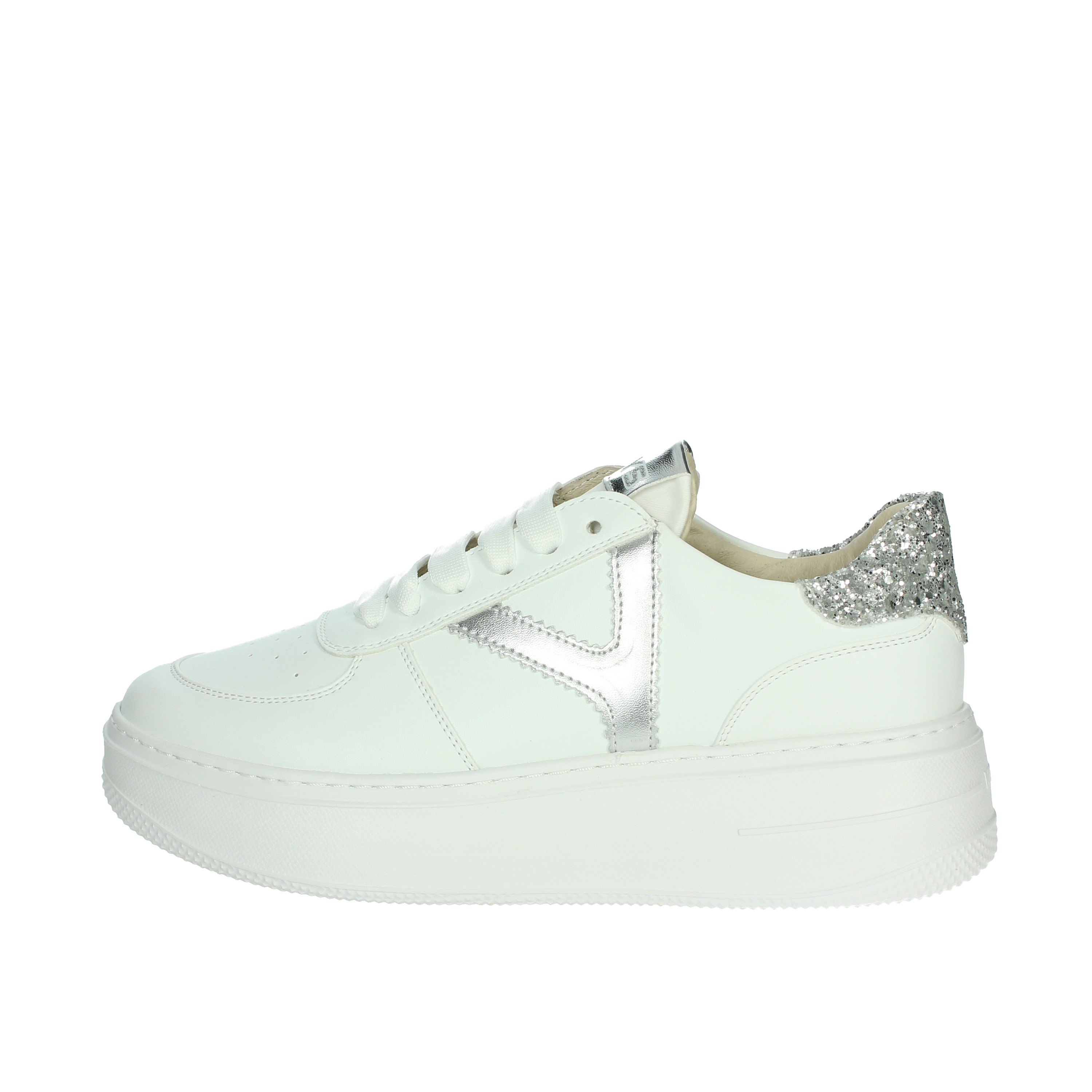 SNEAKERS BASSA K-10525 BIANCO/ARGENTO