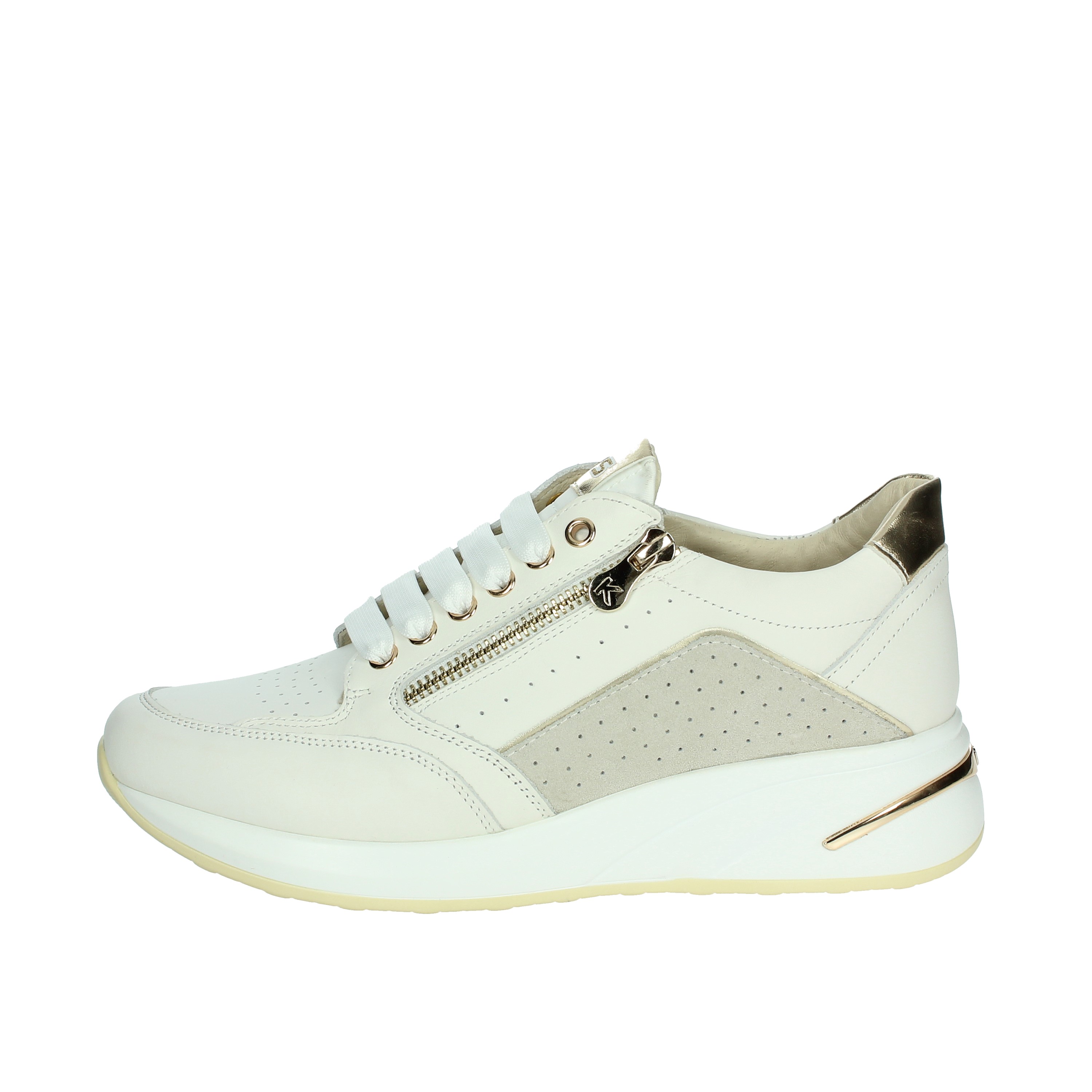 SNEAKERS BASSA K-10553 BIANCO/ORO