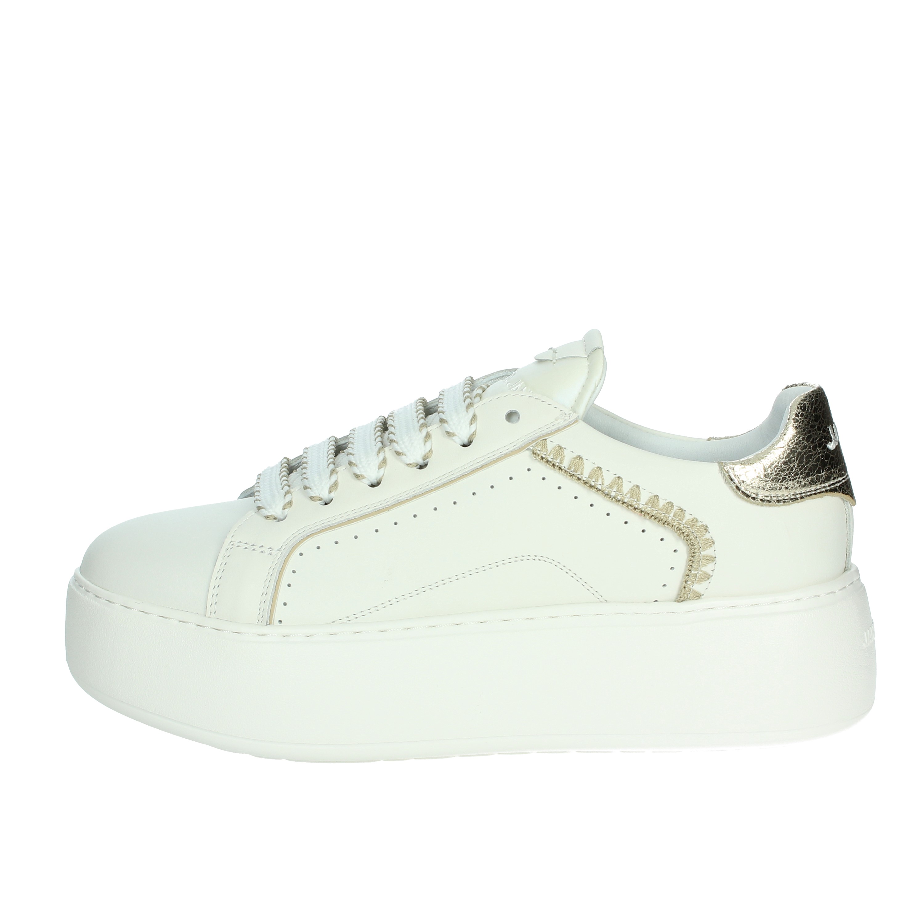 SNEAKERS BASSA J-002 BIANCO/ORO