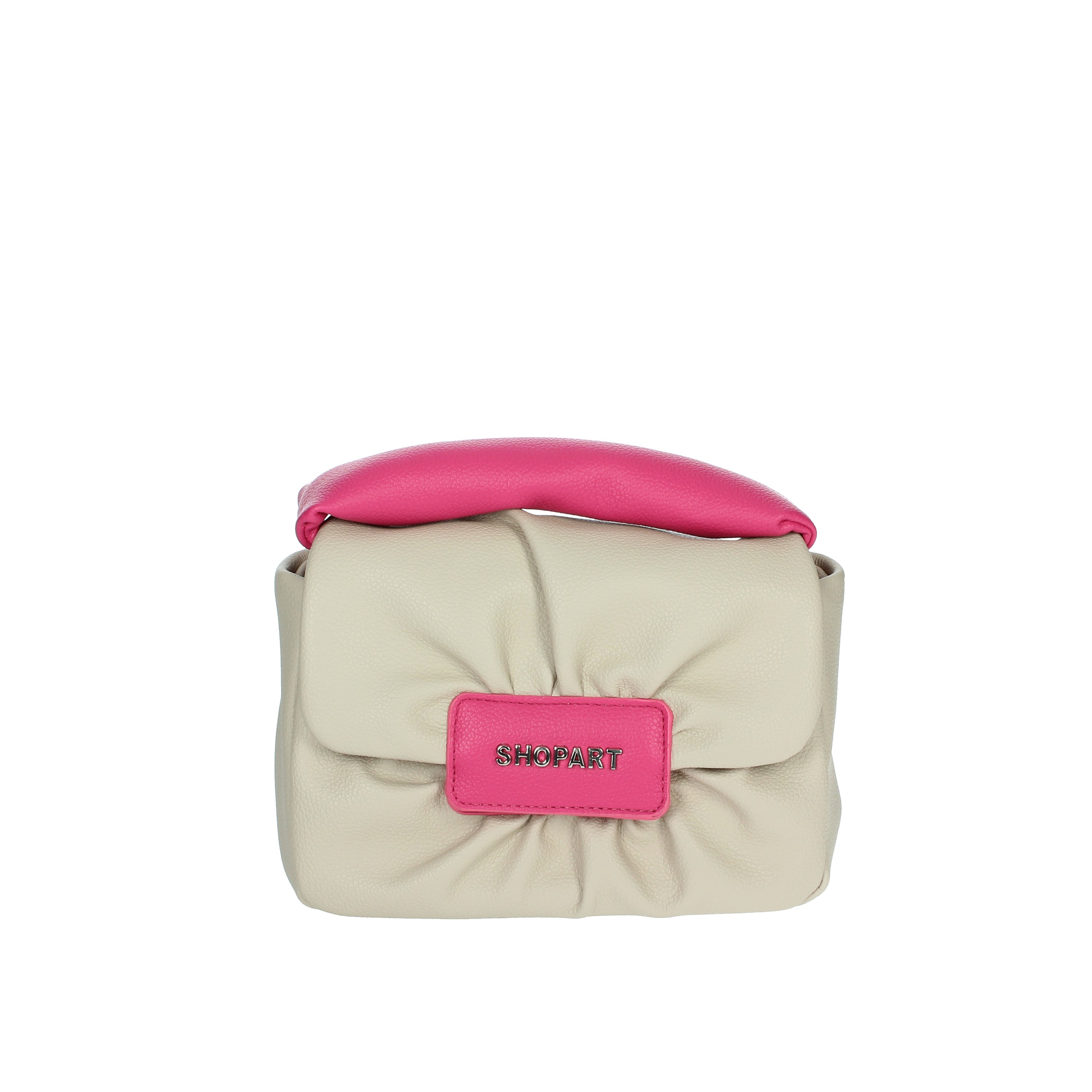 BORSA A MANO SAAS250101 BEIGE/FUCSIA