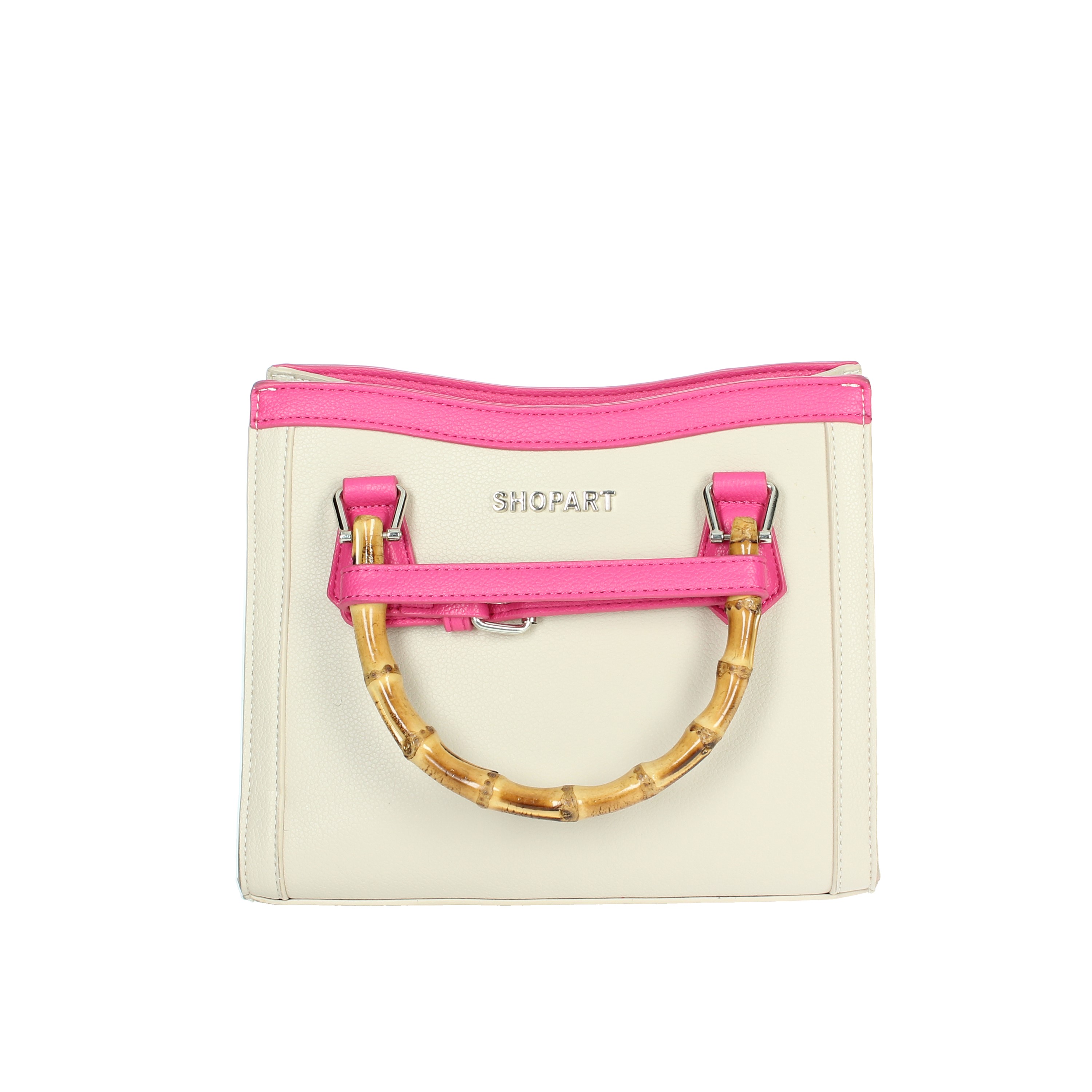 BORSA A MANO SAAS250107 BEIGE/FUCSIA