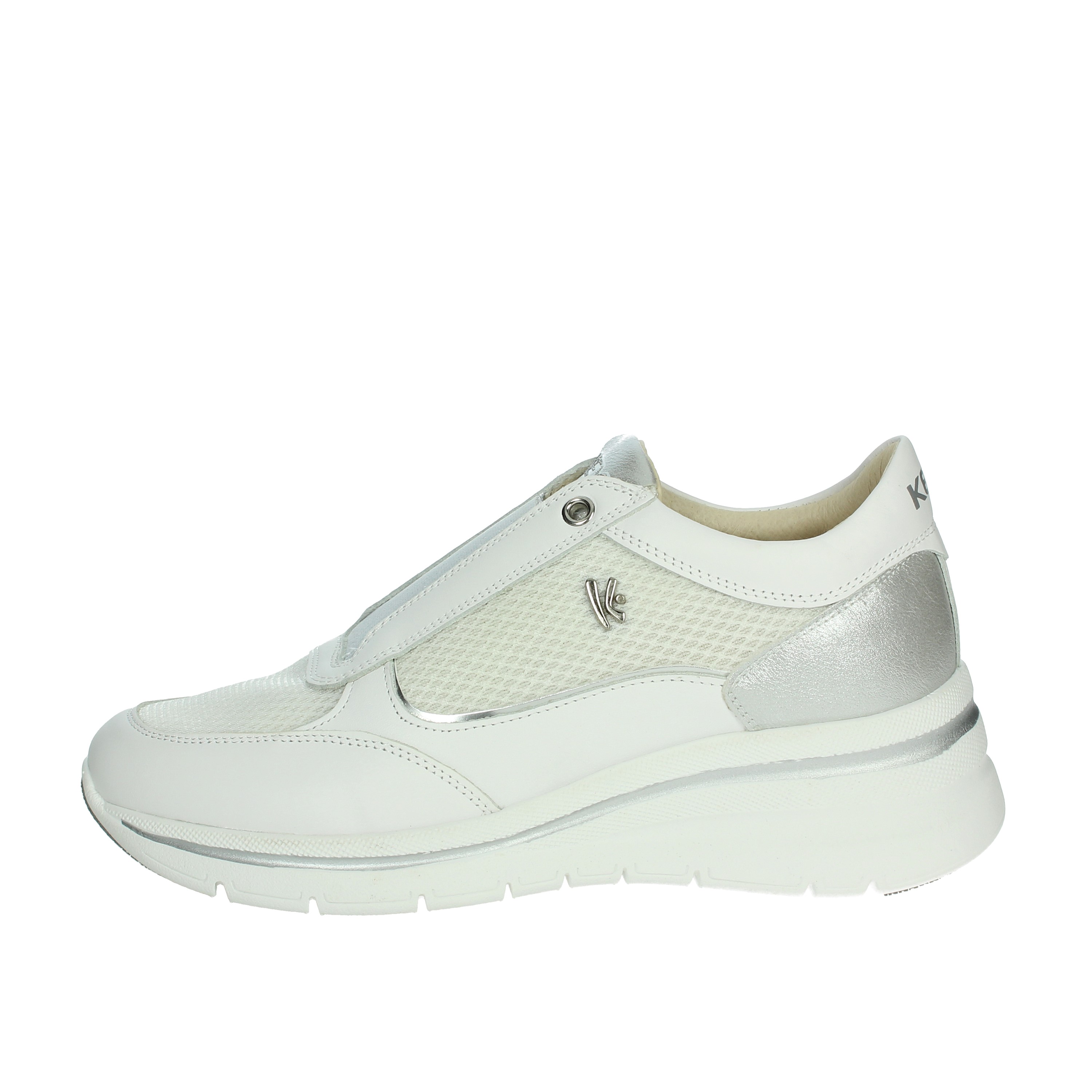 SLIP-ON K-10601 BIANCO/ARGENTO