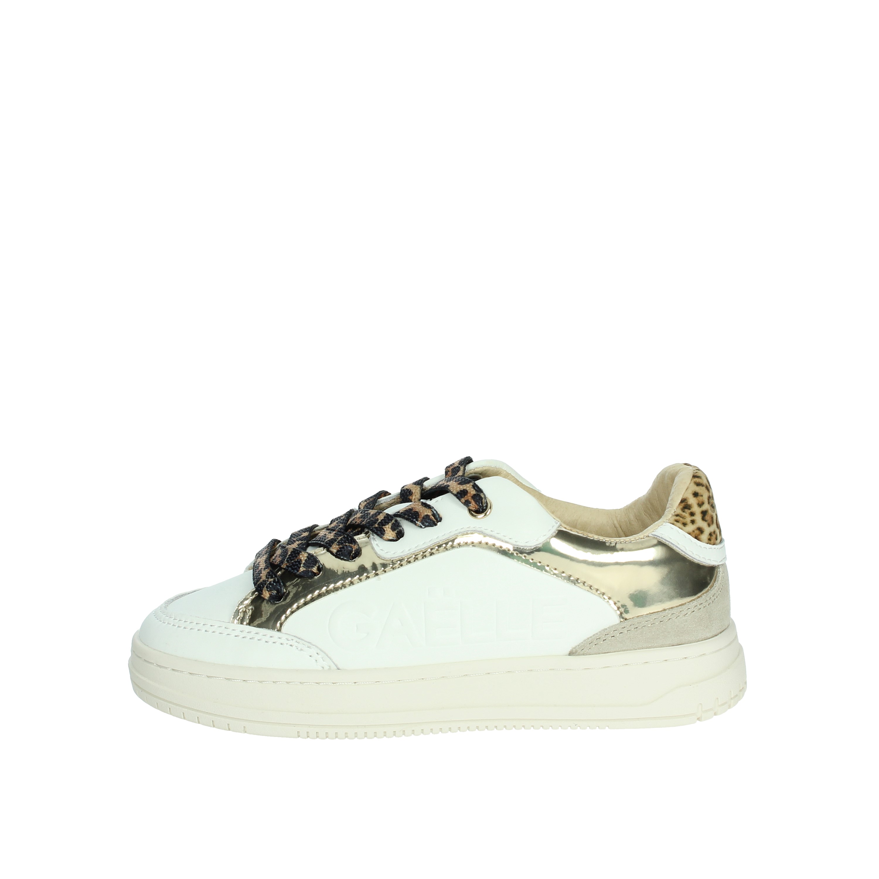 SNEAKERS BASSA GS0048L BIANCO/ORO