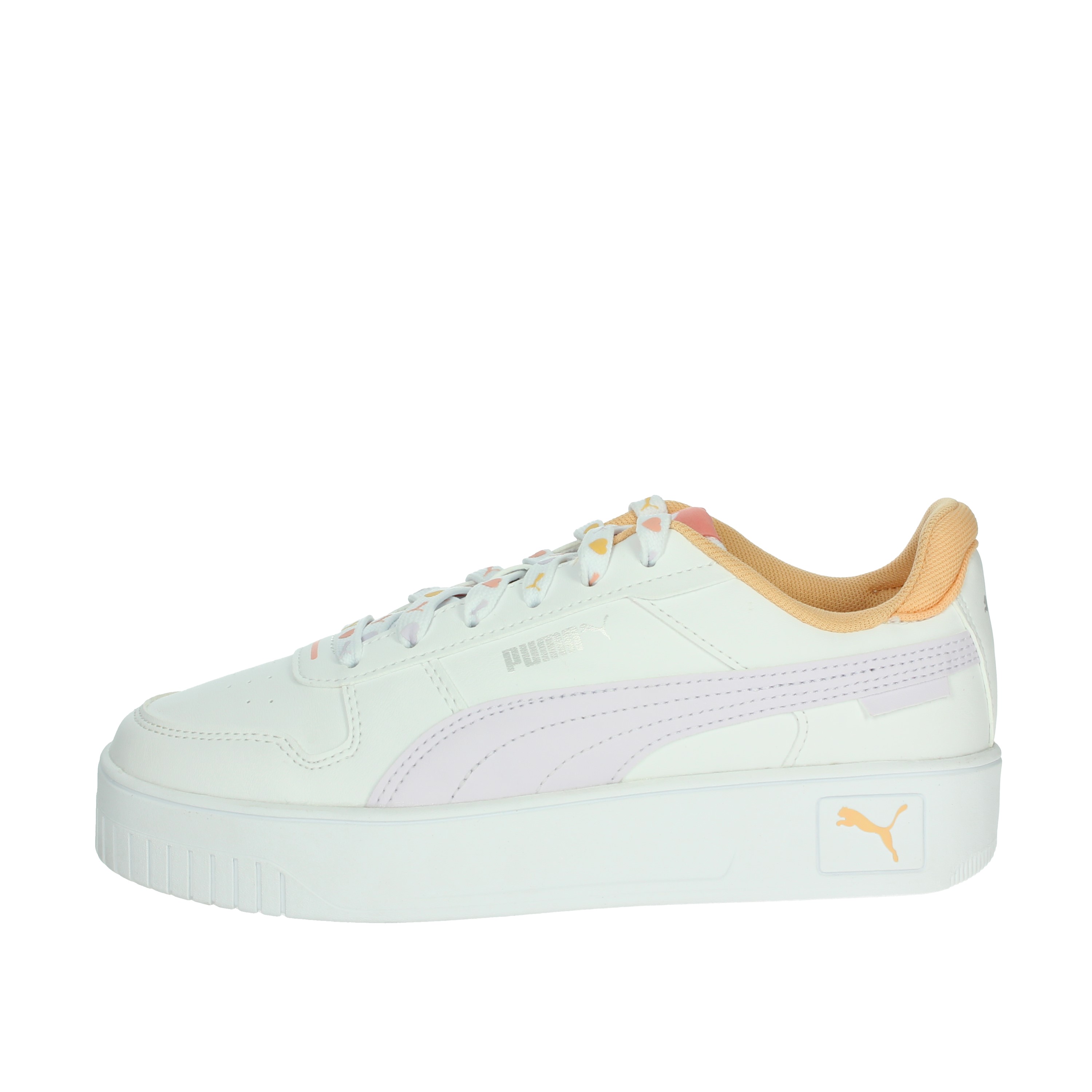 SNEAKERS BASSA 400884 BIANCO/ARANCIONE