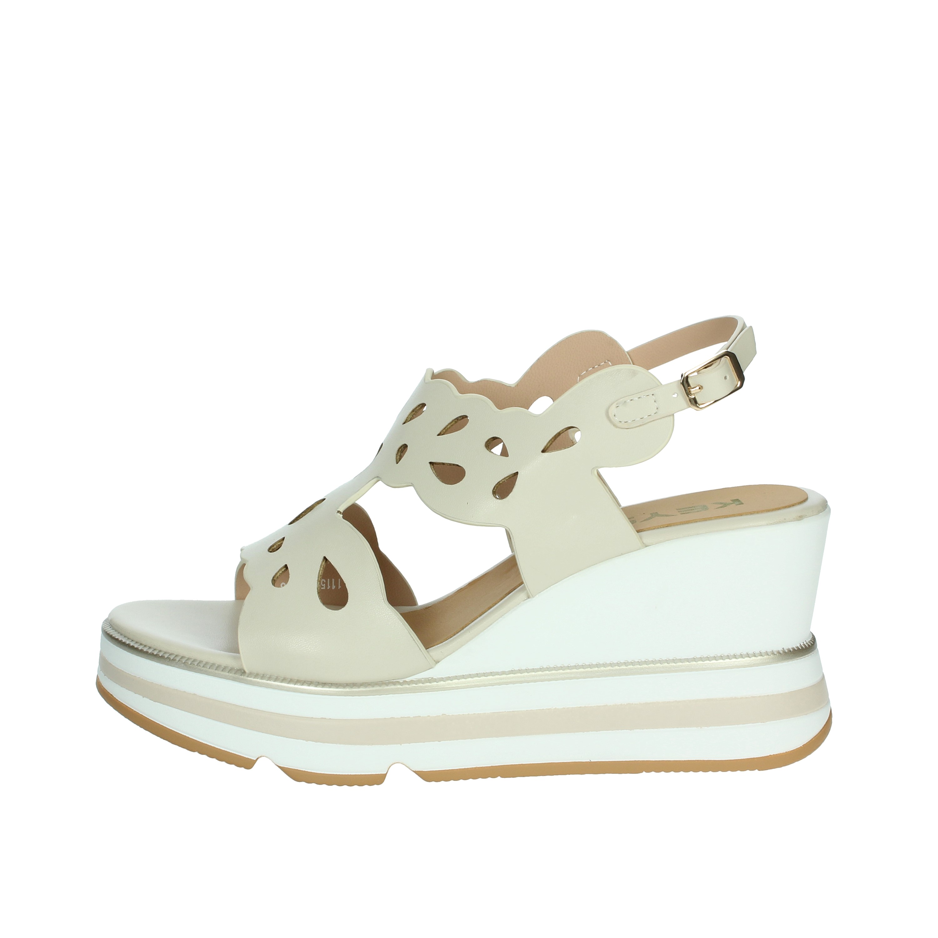 SANDALI CON ZEPPA K-11022 BEIGE