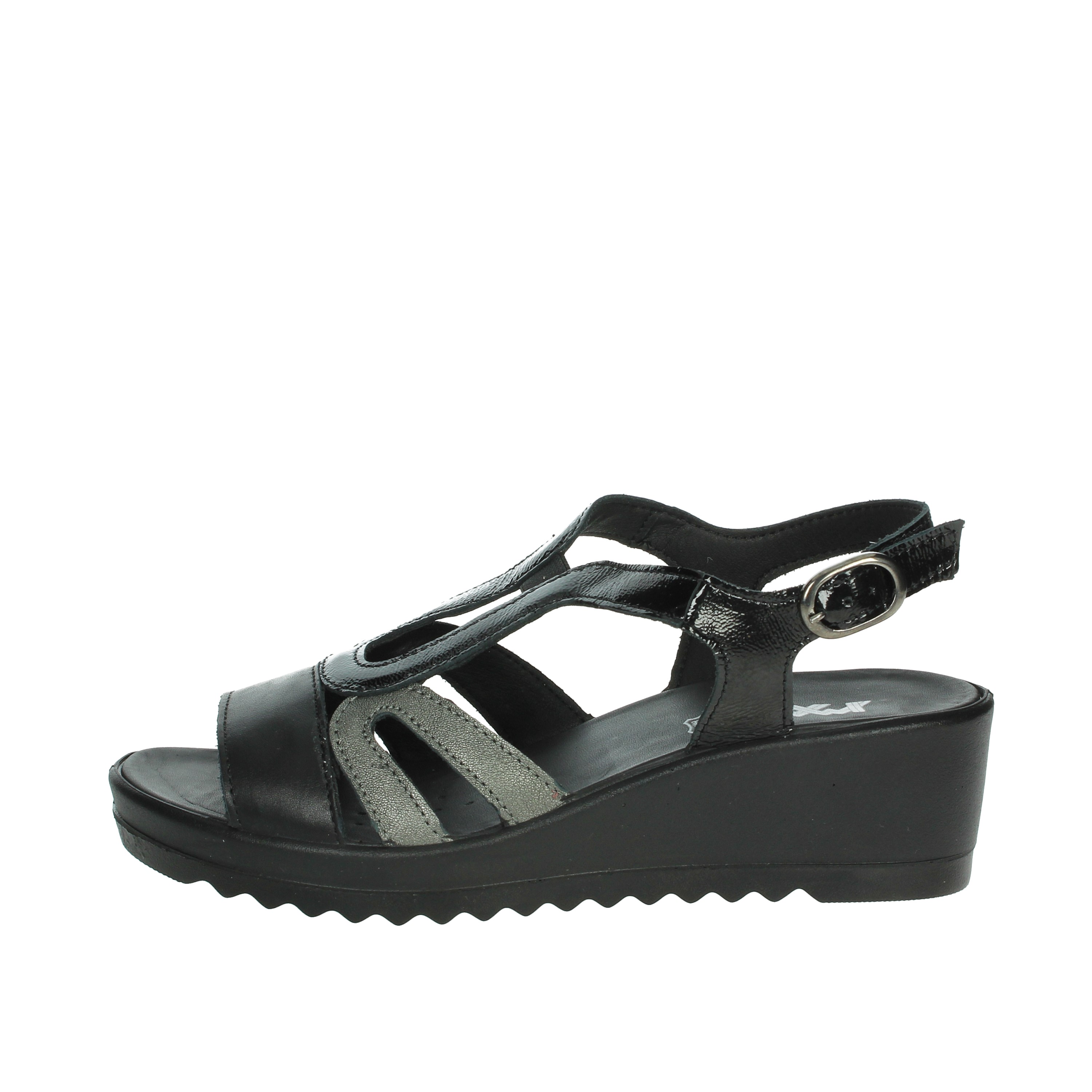 SANDALI CON ZEPPA 757530 NERO
