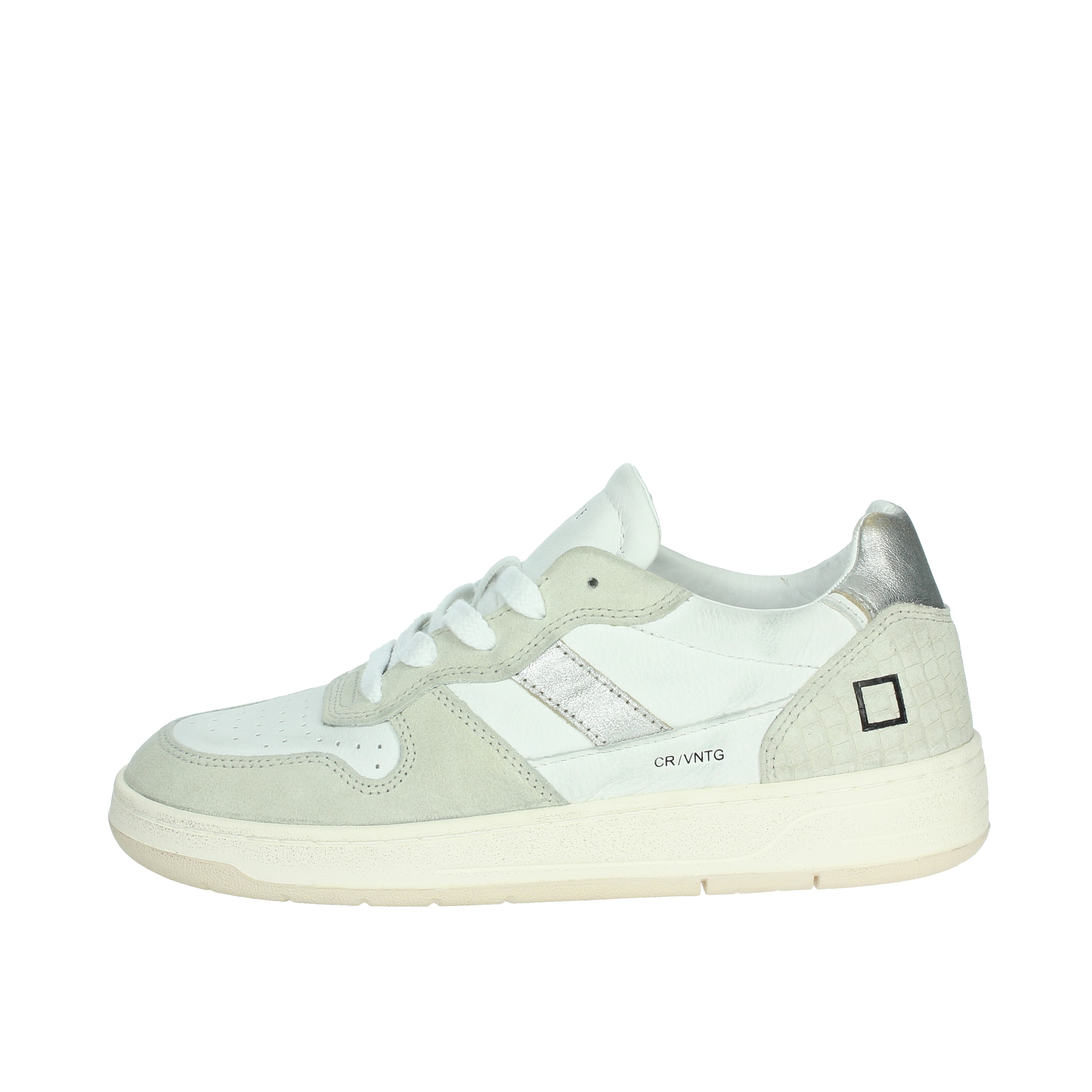 SNEAKERS BASSA W411-C2-VC-WS BIANCO/ARGENTO