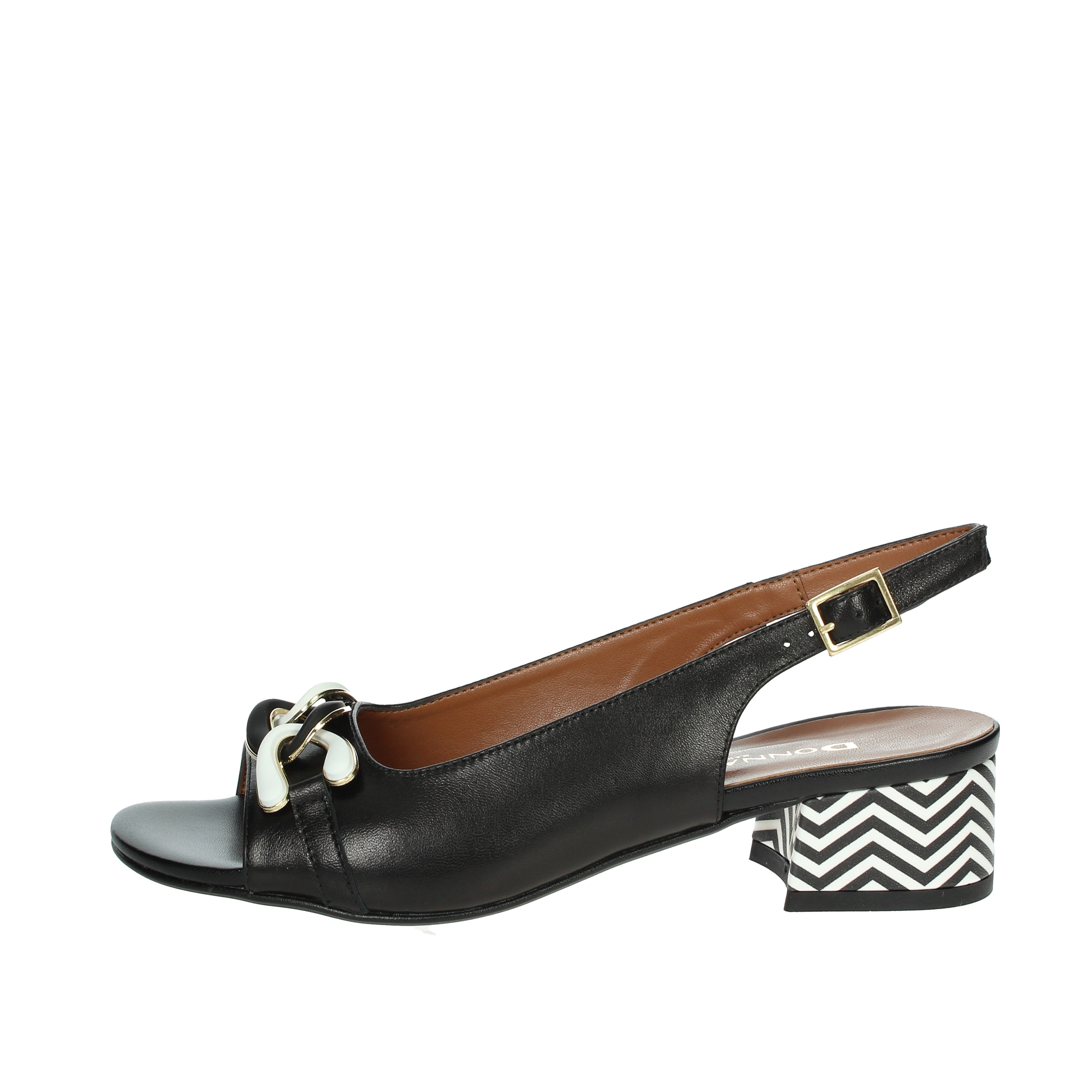 SANDALI CON TACCO 075651DP NERO
