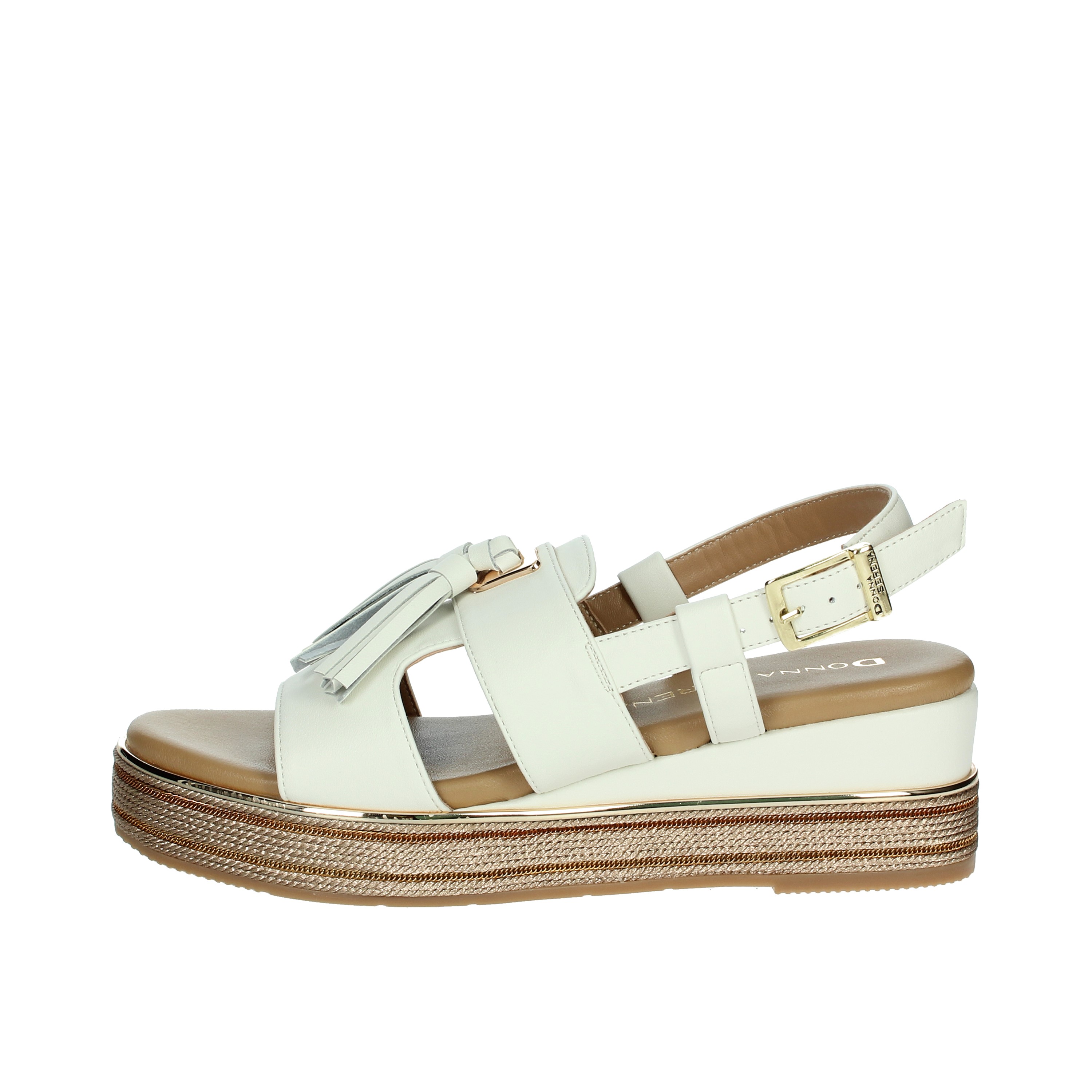 SANDALI CON ZEPPA 165694DM BIANCO