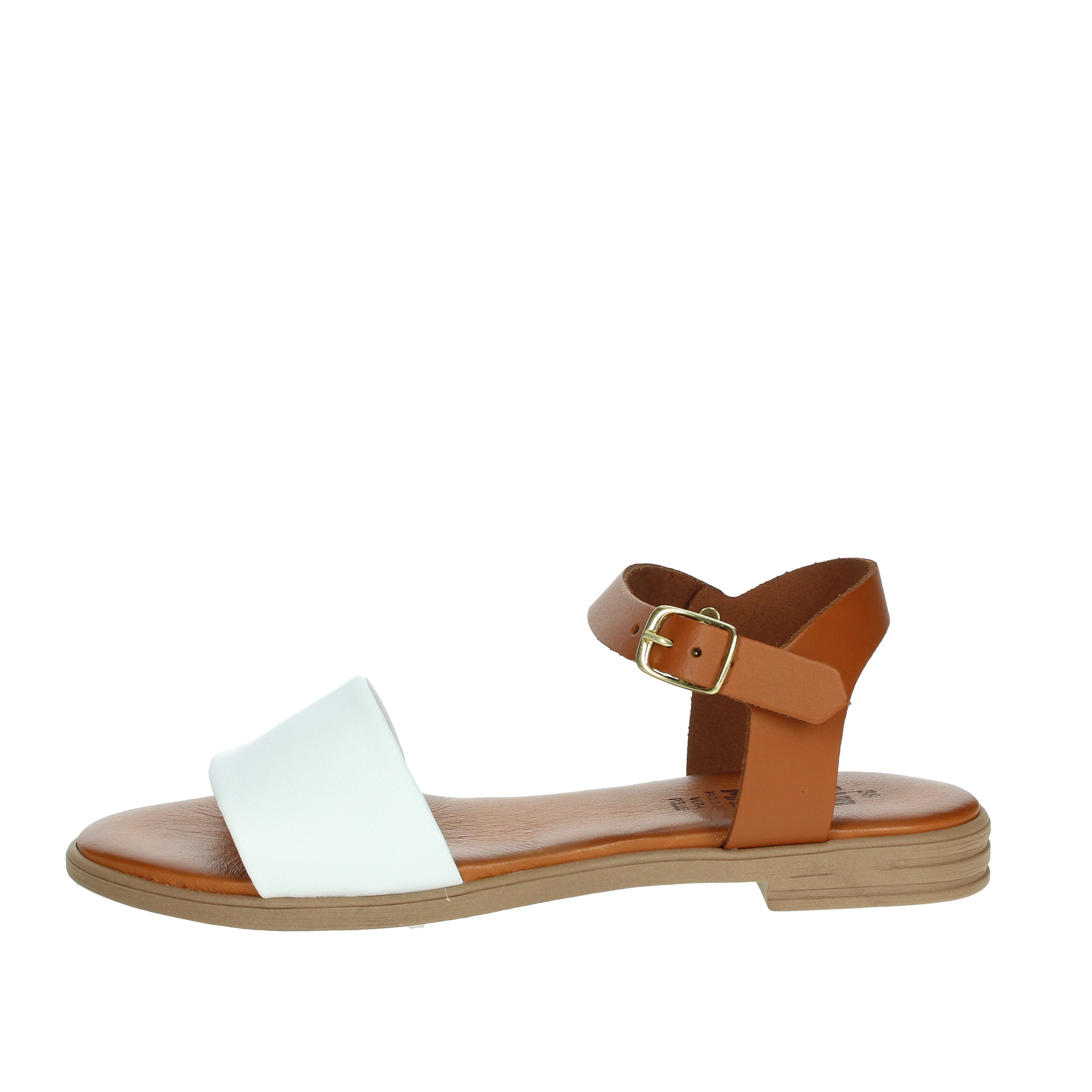 SANDALI BASSI 16250 BIANCO/CUOIO