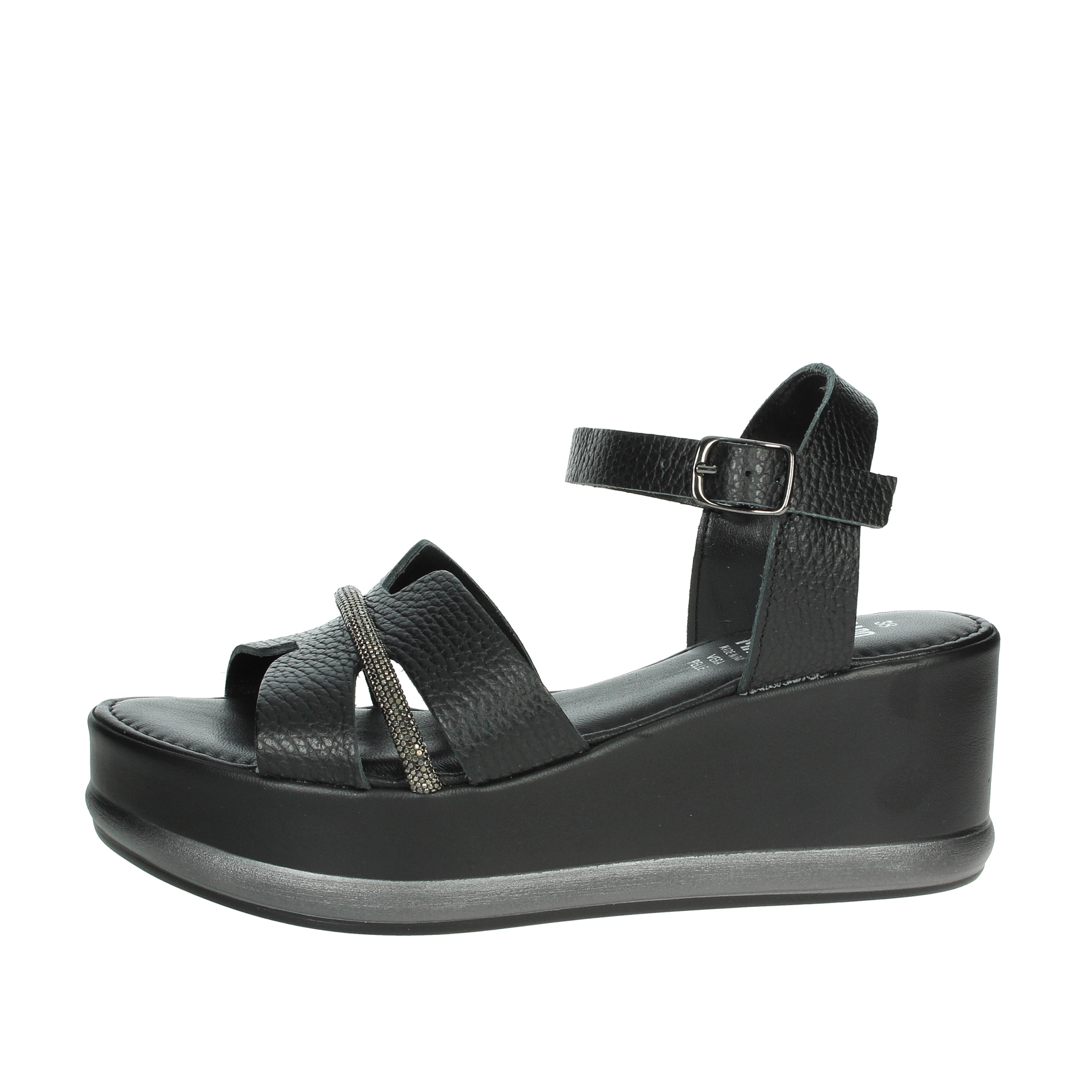 SANDALI CON ZEPPA 16467 NERO