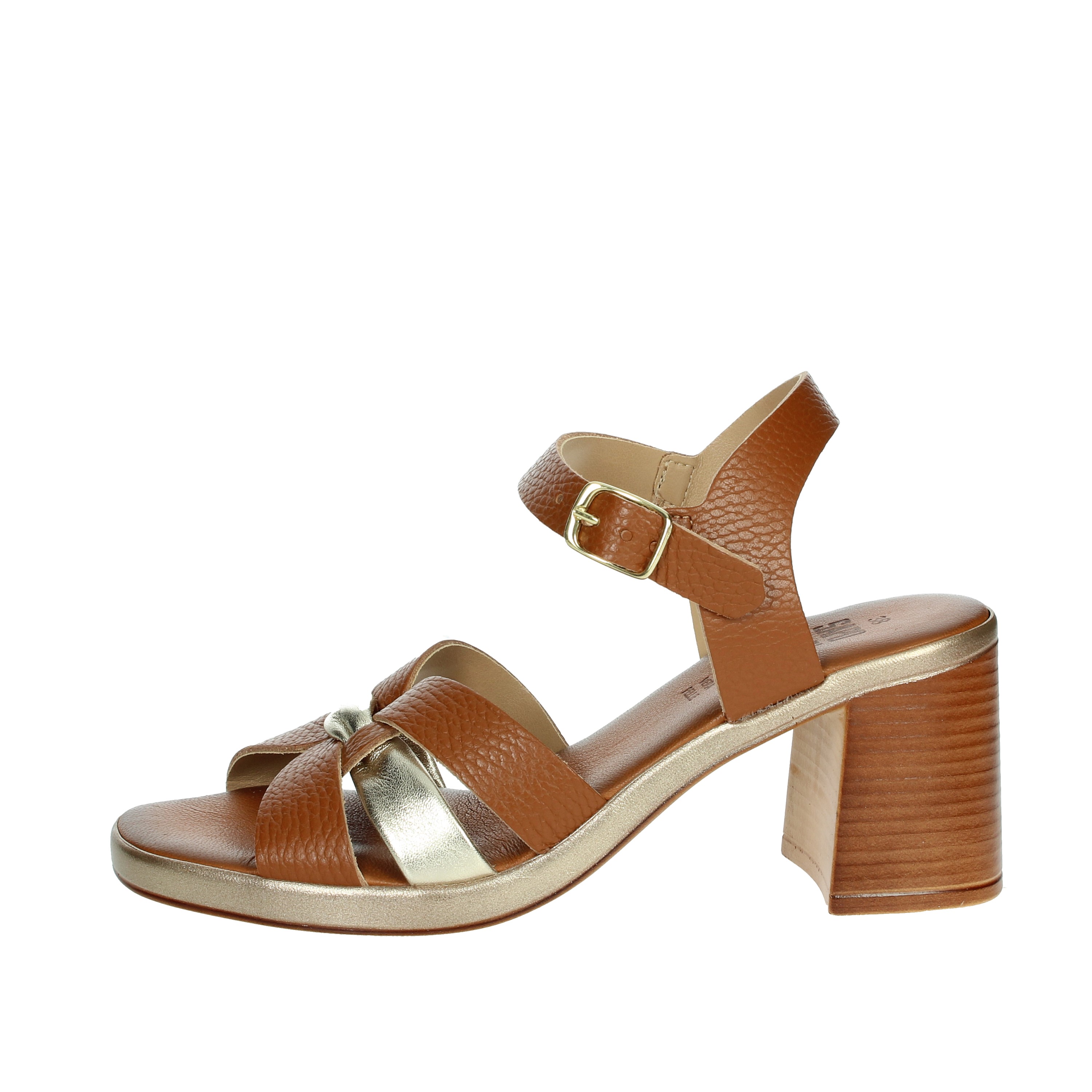 SANDALI CON TACCO 16408 CUOIO