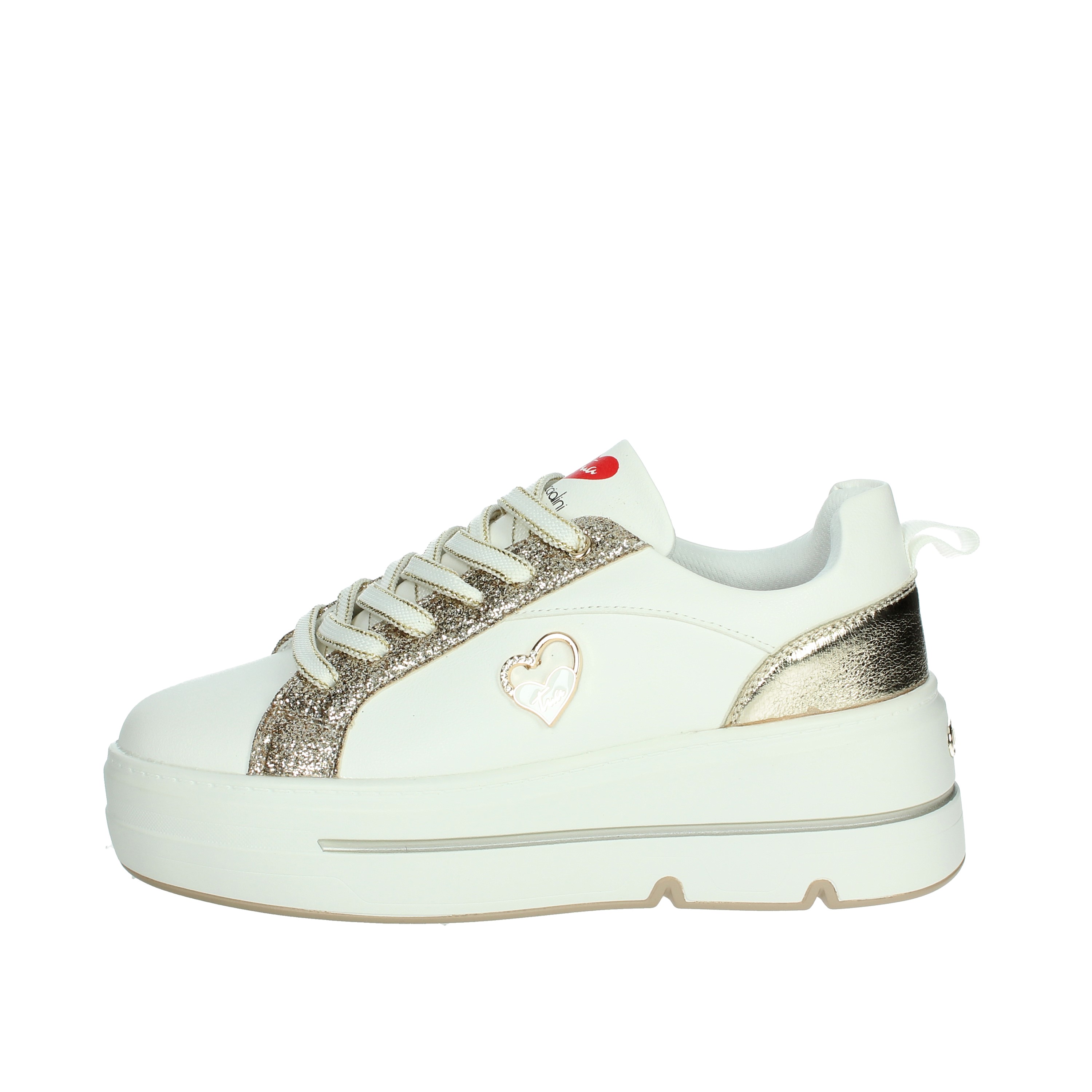 SNEAKERS BASSA BA139 BIANCO/ORO