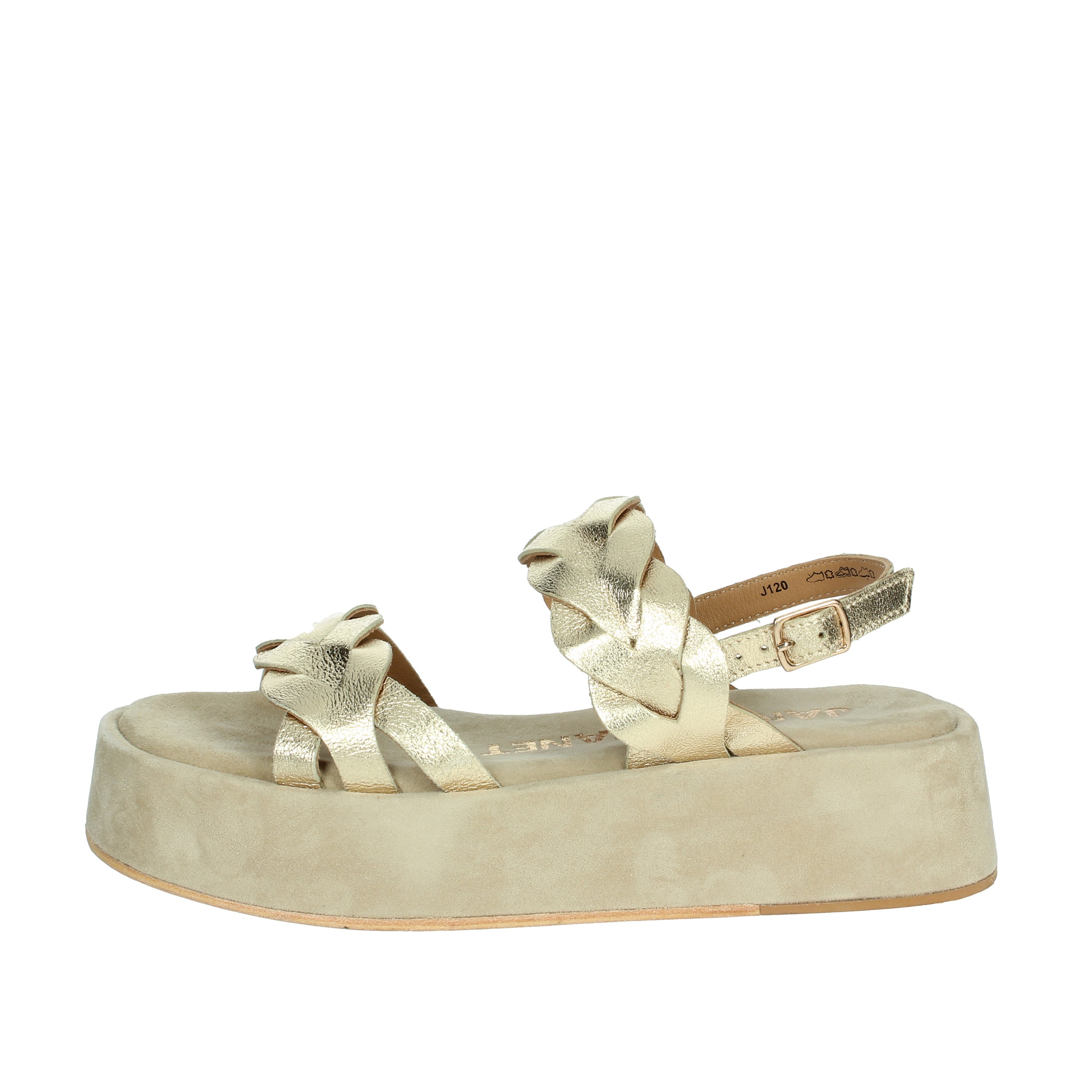SANDALI CON ZEPPA J-120 ORO