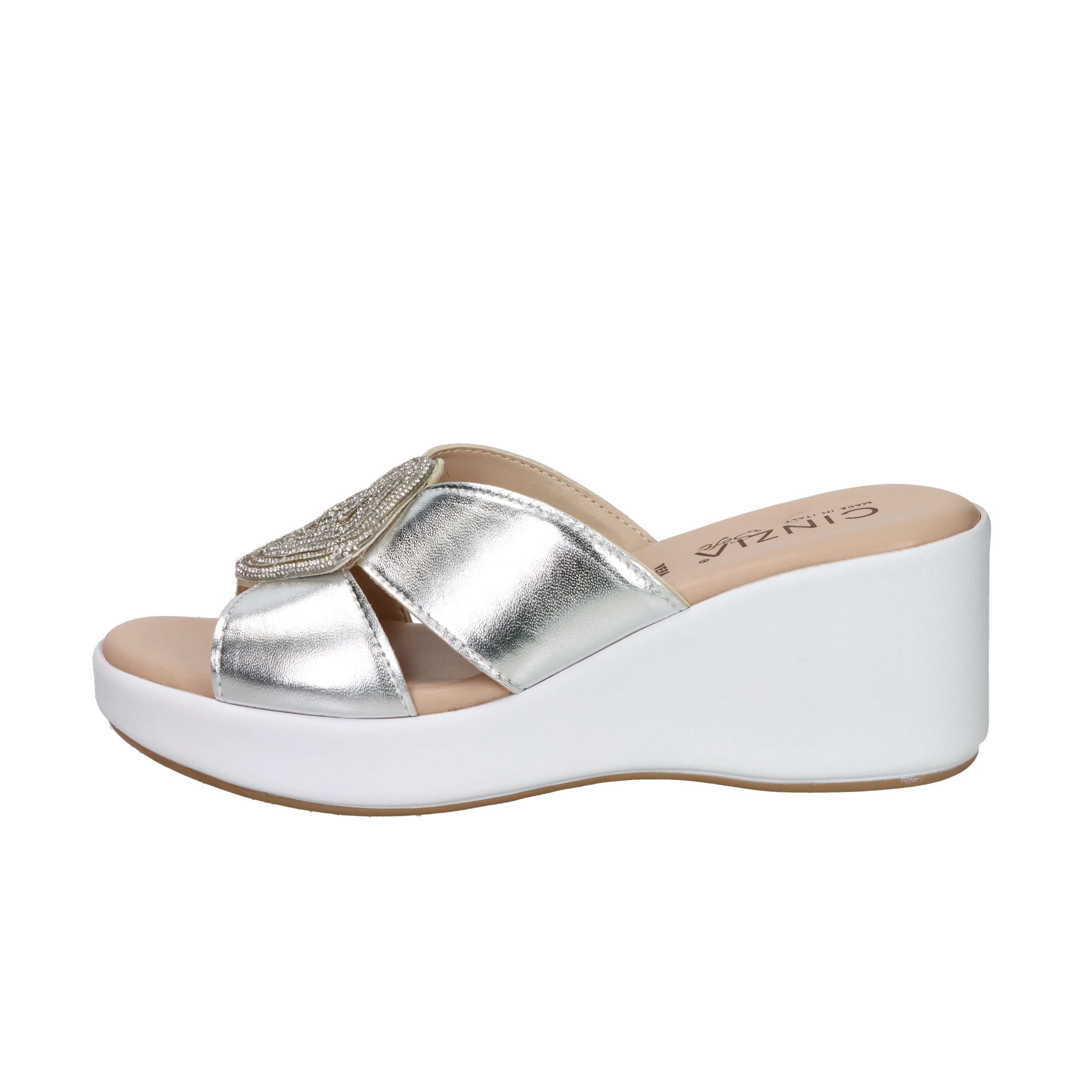 CIABATTE CON ZEPPA TS61312 ARGENTO