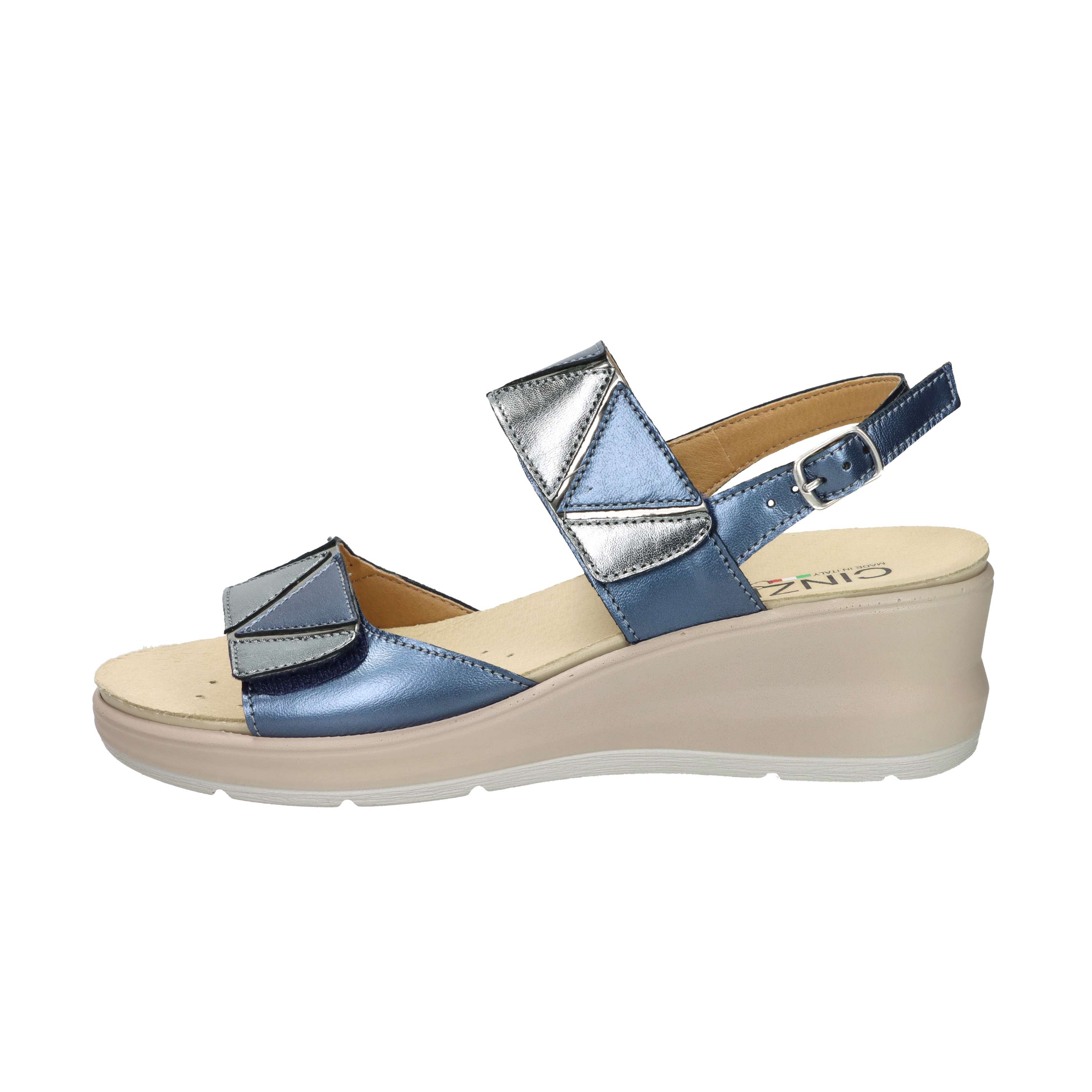 SANDALI CON ZEPPA IO1364PCLS BLU