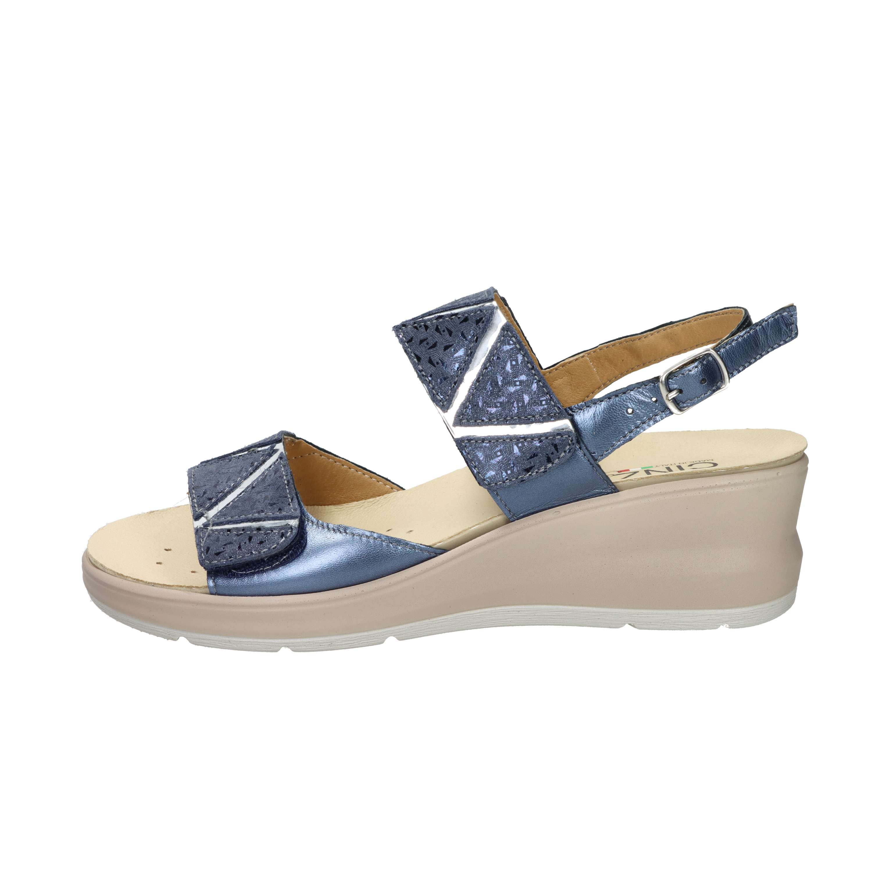 SANDALI CON ZEPPA IO13643 BLU