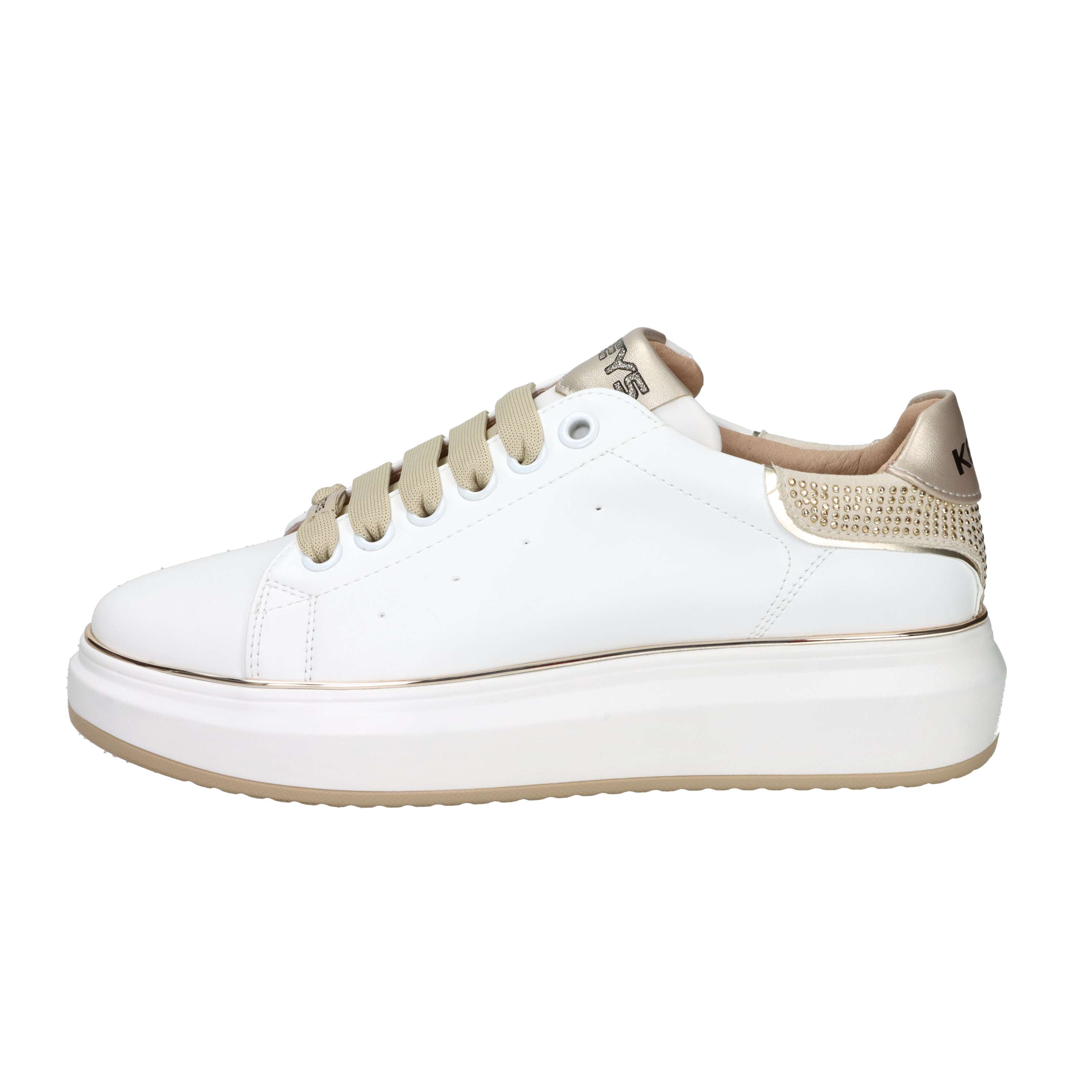 SNEAKERS BASSA K-11202 BIANCO/ORO