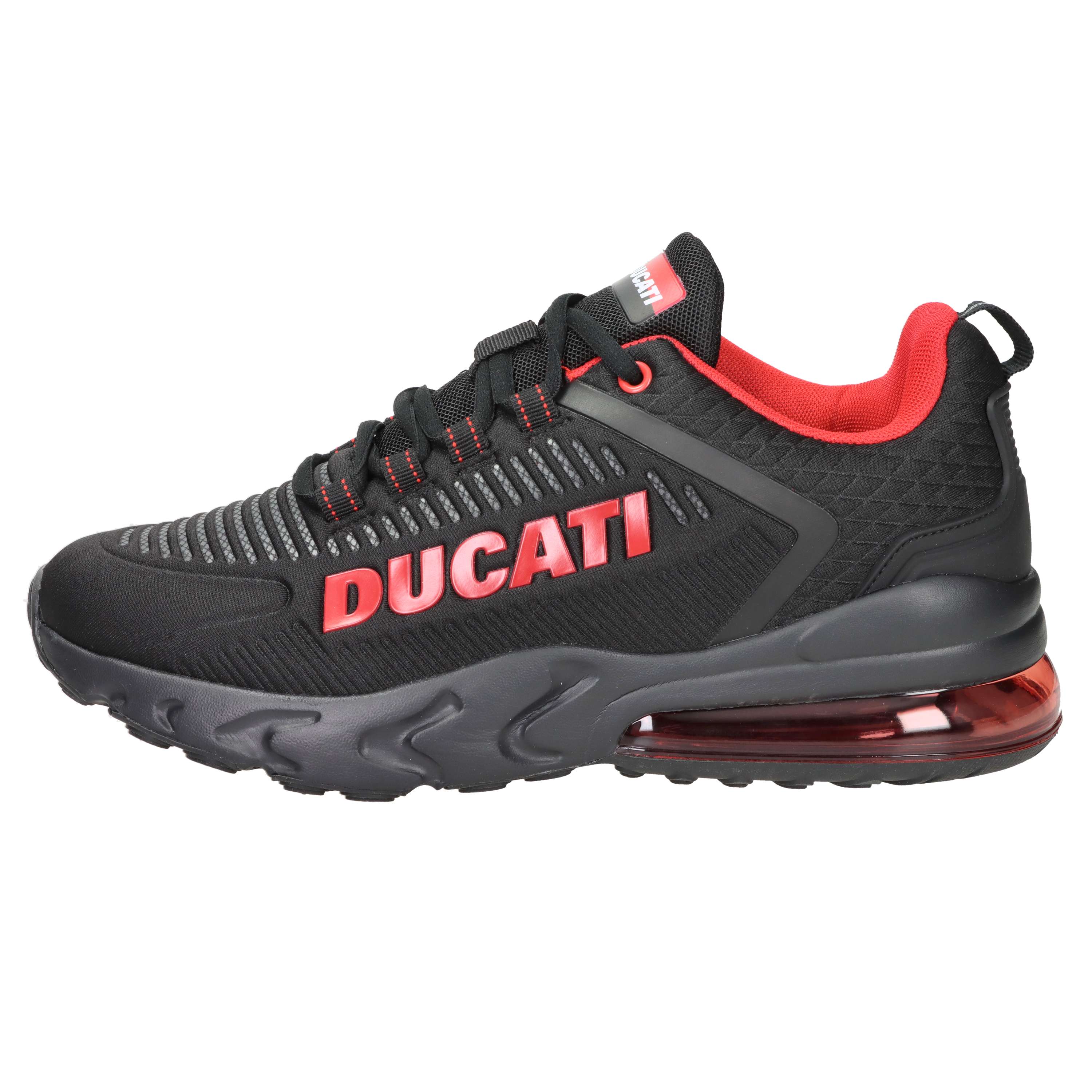 SNEAKERS BASSA DU42M113 NERO/ROSSO