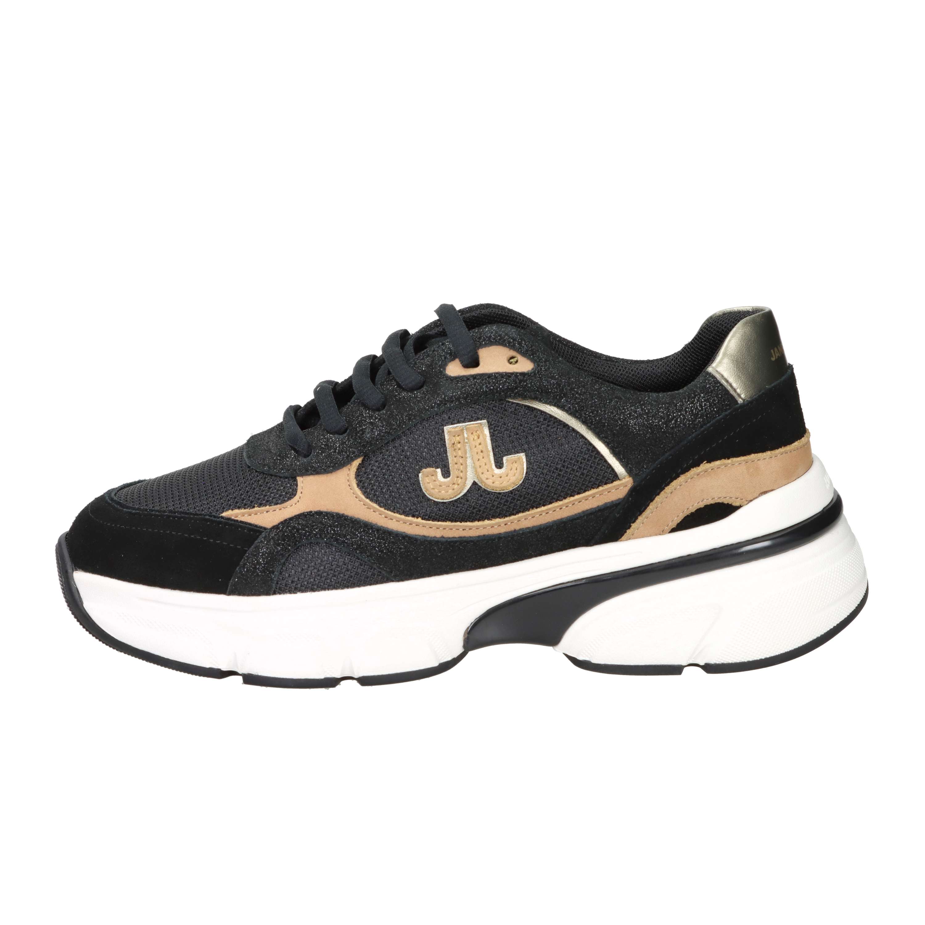 SNEAKERS BASSA J-441 NERO/CUOIO