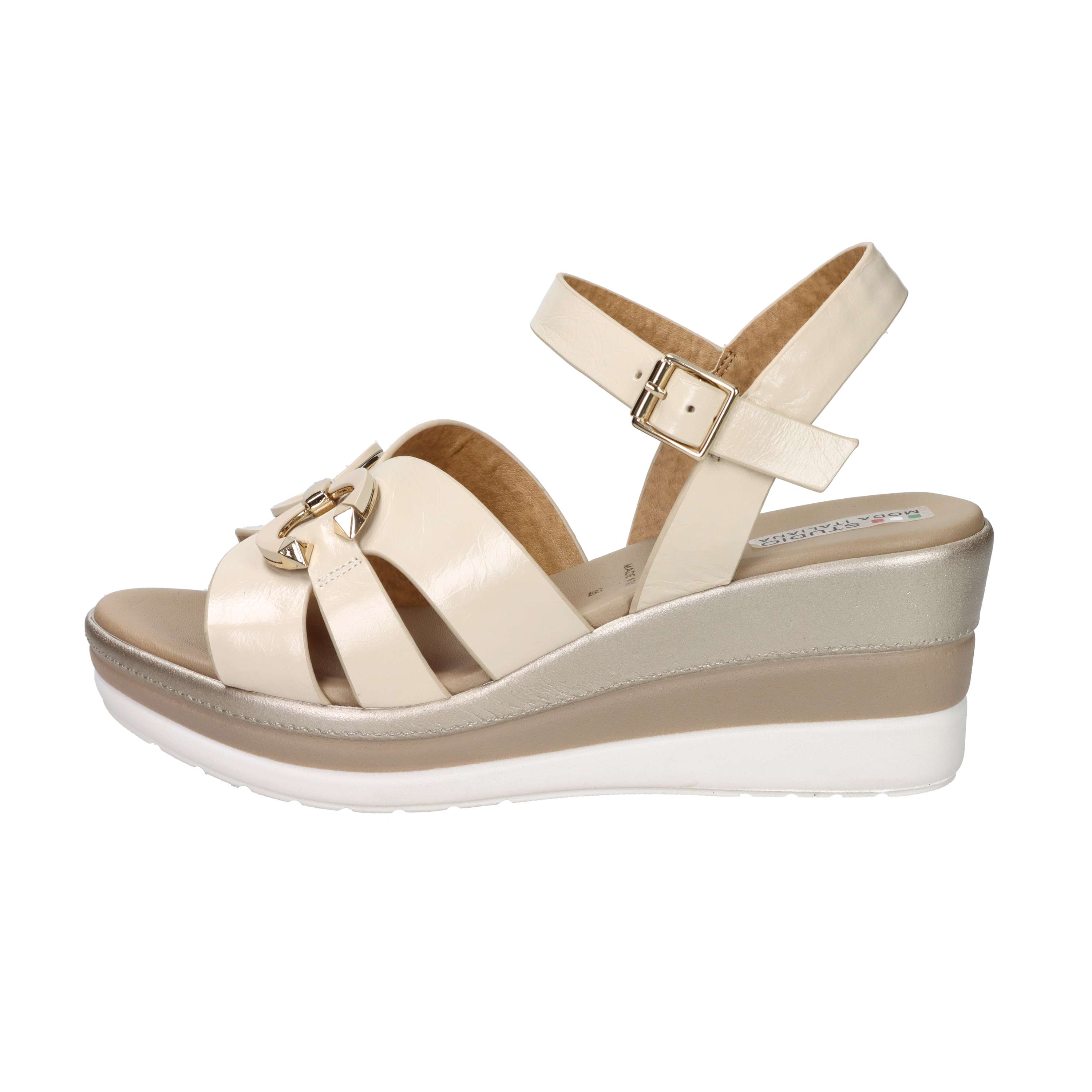 SANDALI CON ZEPPA 84159-E5 BEIGE