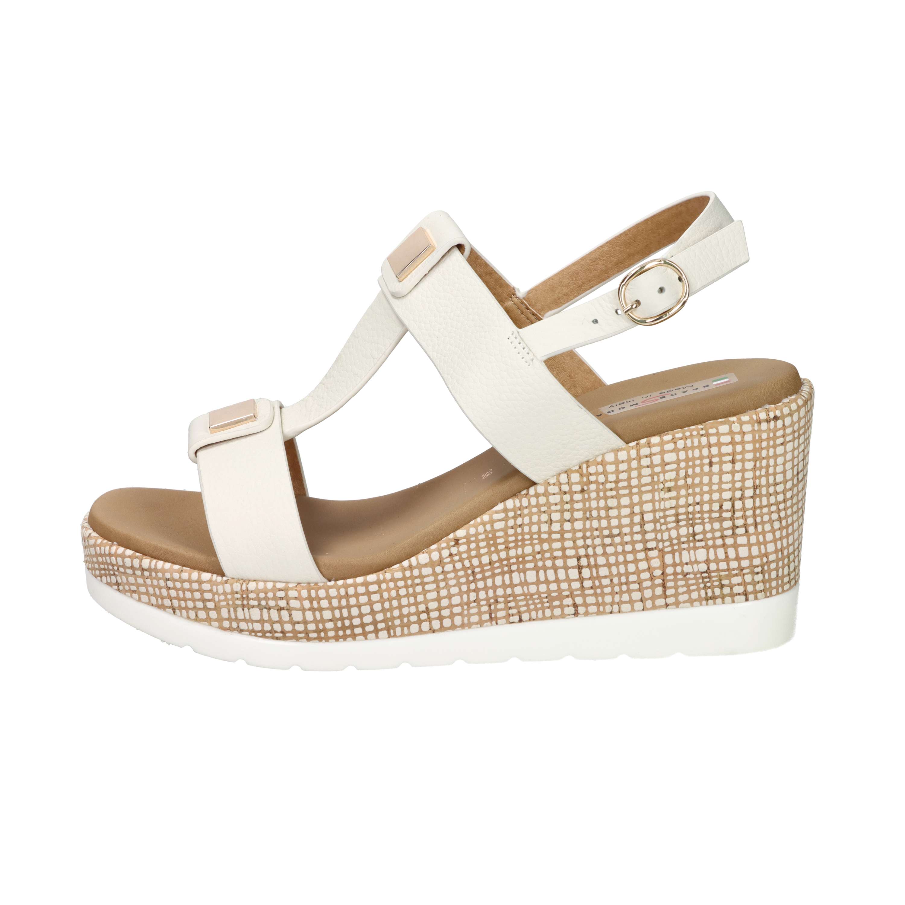 SANDALI CON ZEPPA 2451236 PANNA