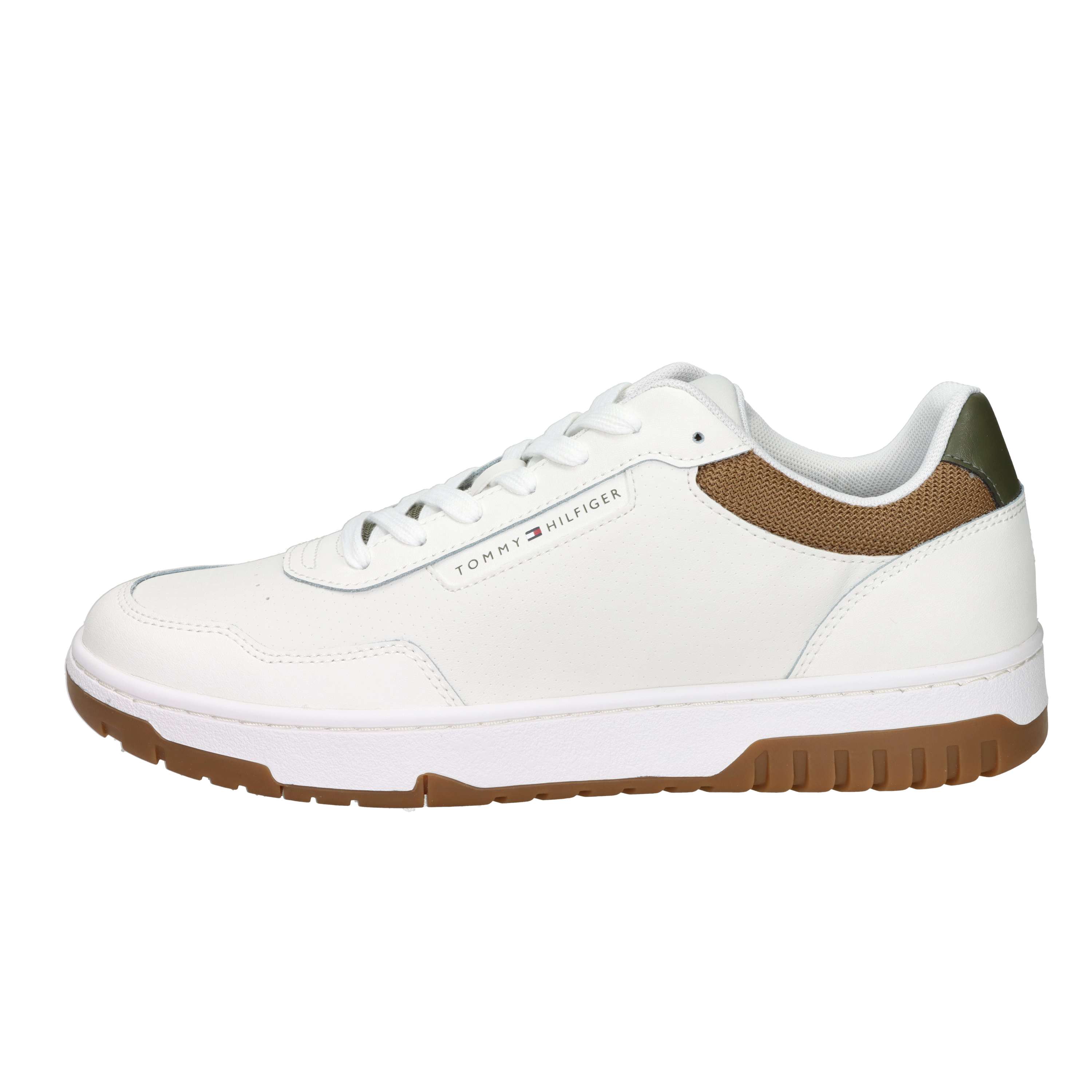 SNEAKERS BASSA FM0FM05629 BIANCO/CUOIO