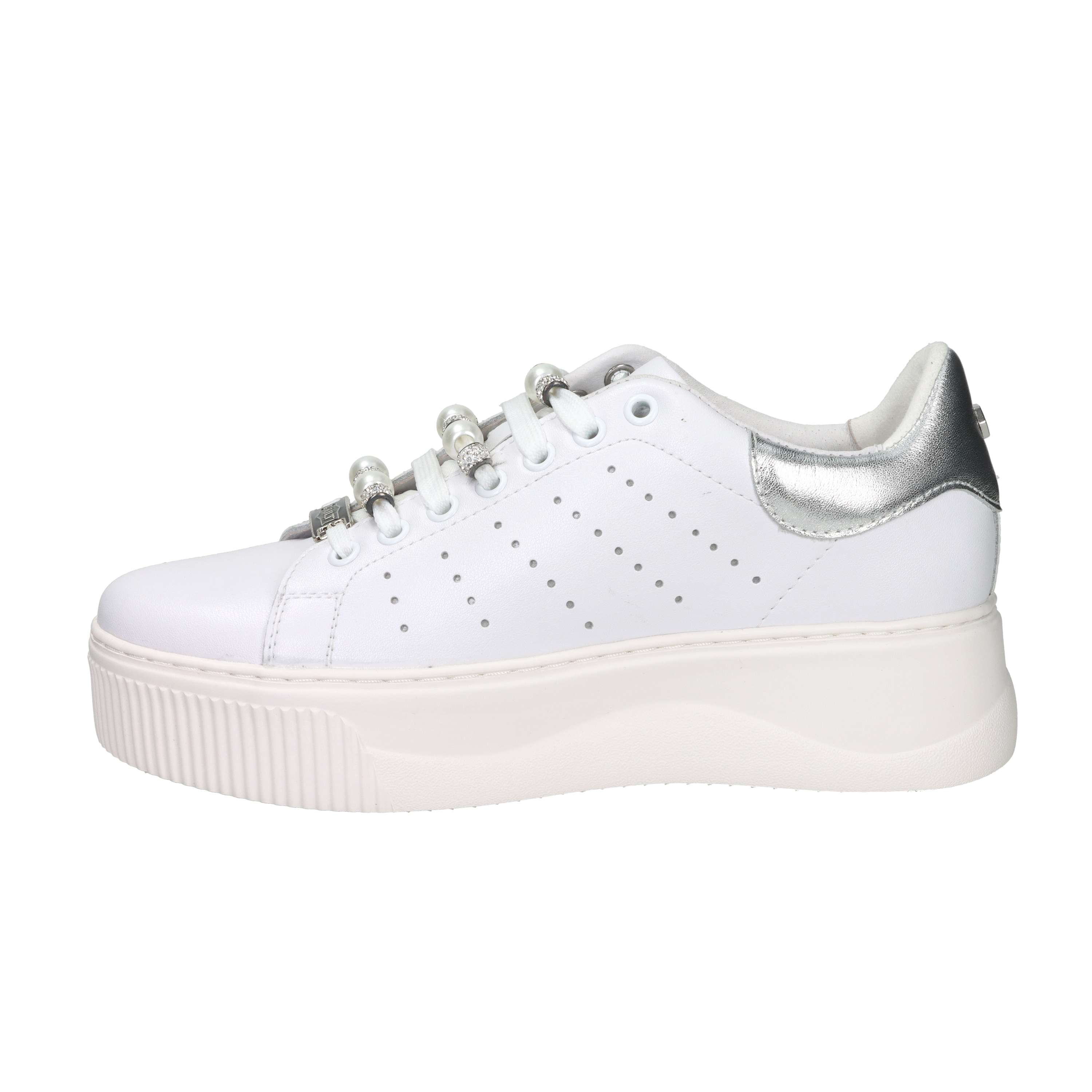 SNEAKERS BASSA CLW463900 BIANCO/ARGENTO