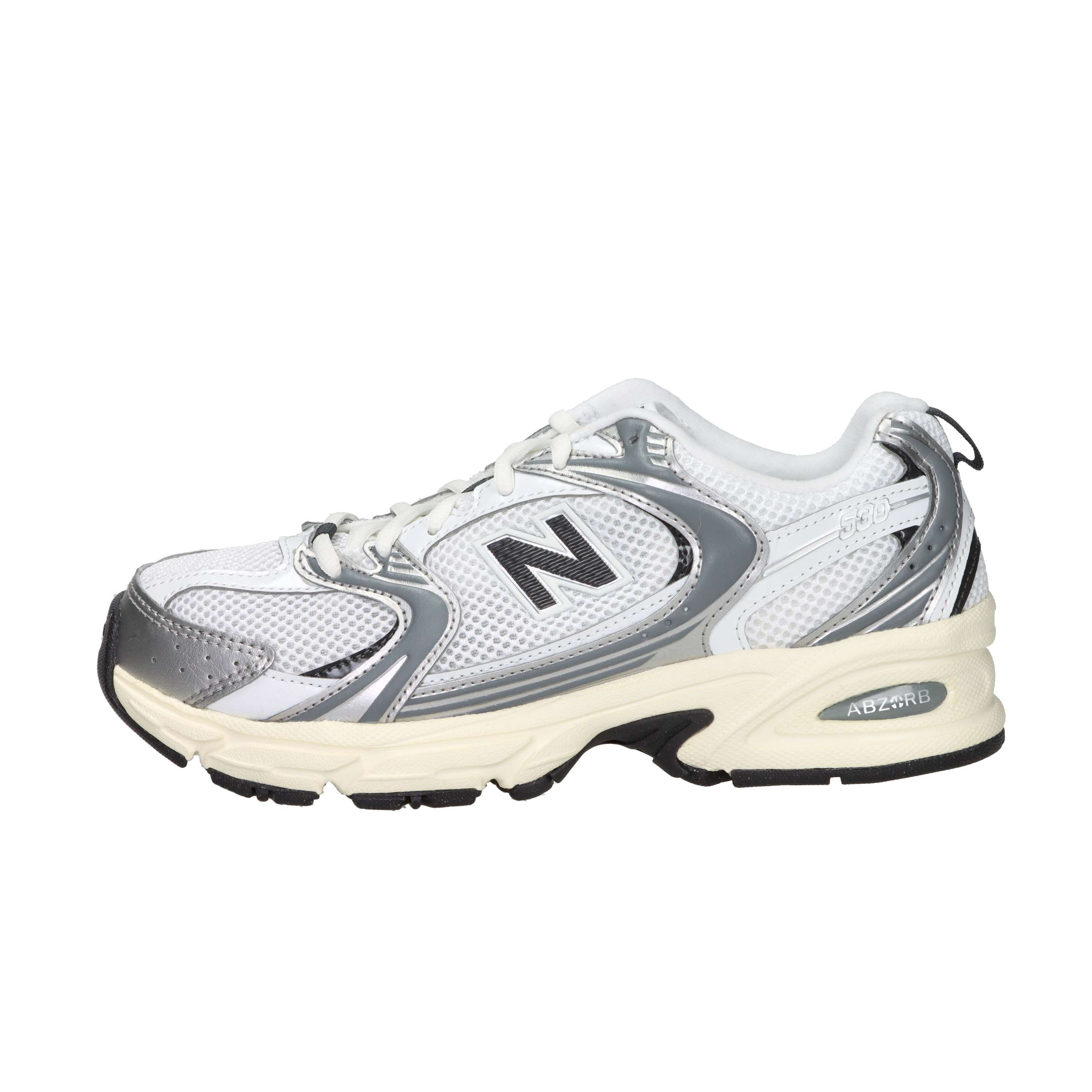 SNEAKERS BASSA U530ESA BIANCO/ARGENTO