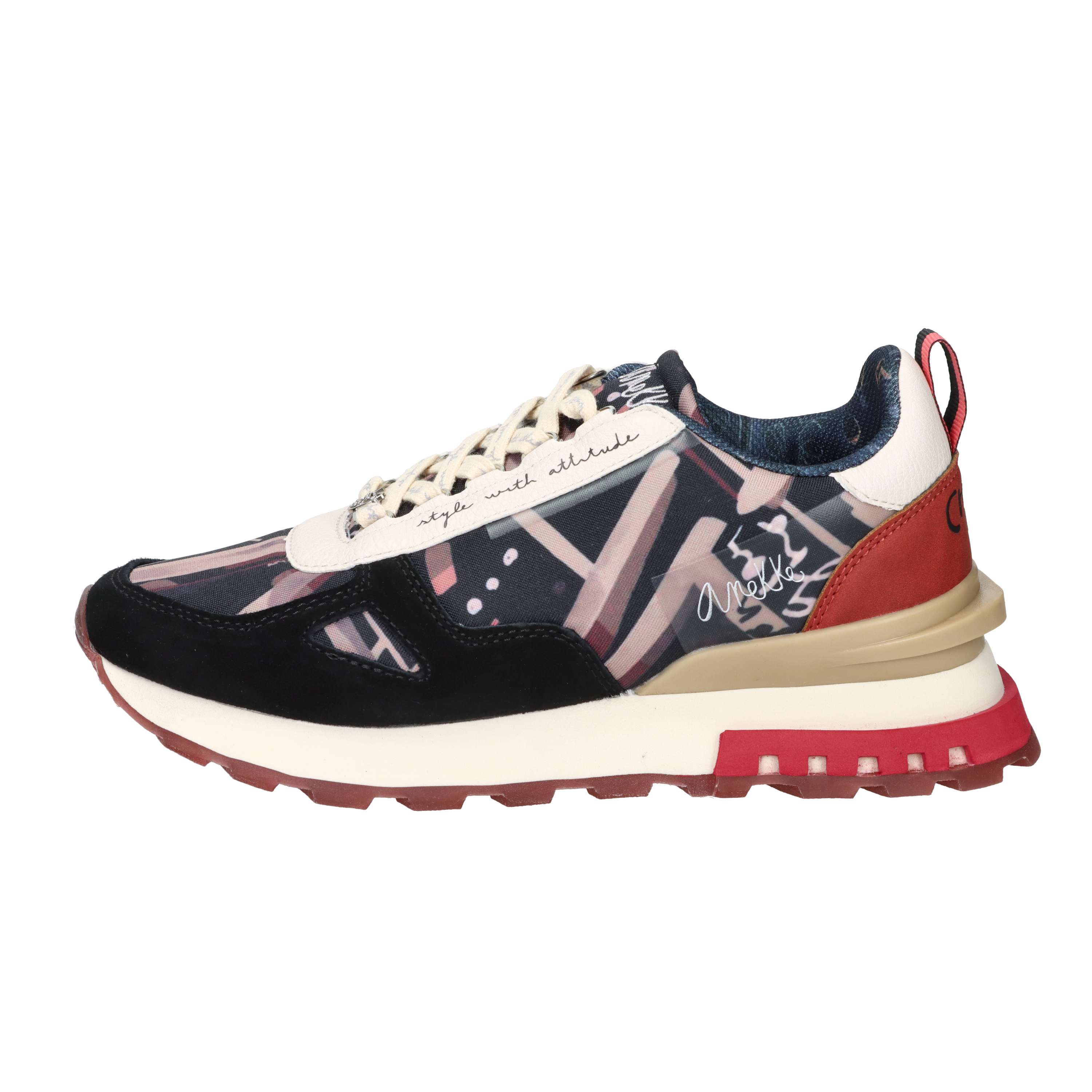 SNEAKERS BASSA LISBOA 413 NERO/BEIGE