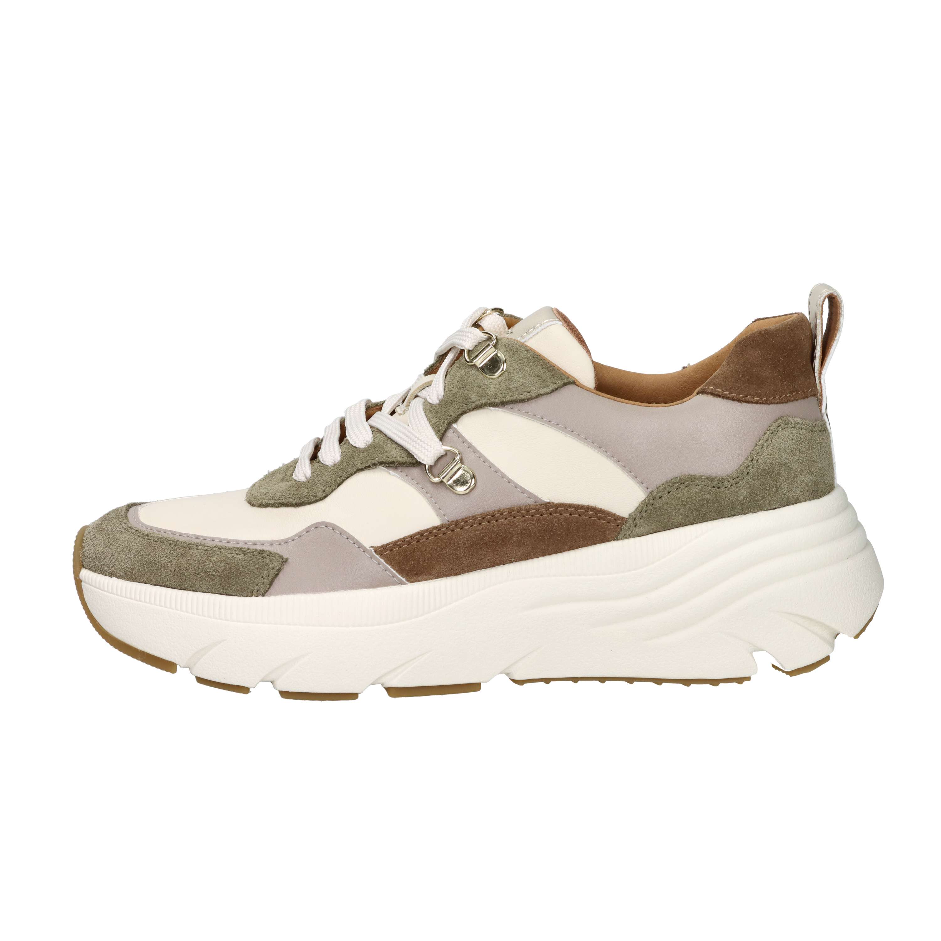 SNEAKERS BASSA D36UFE 022BC BEIGE/VERDONE