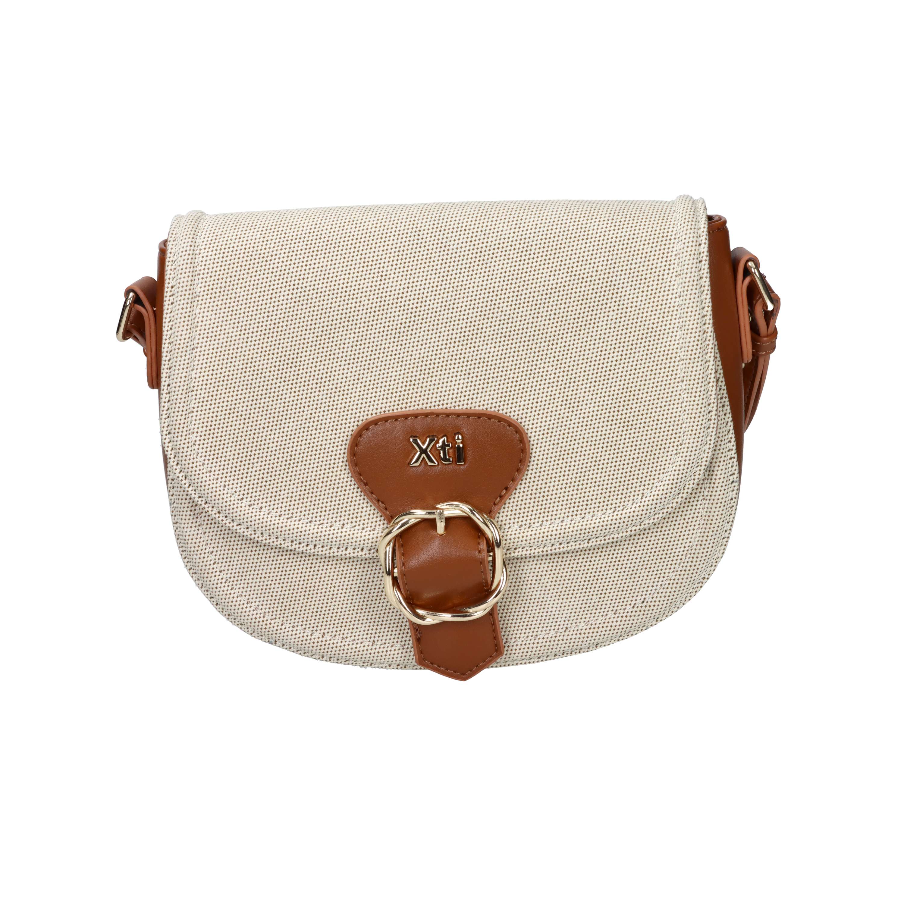 BORSA A SPALLA 184531 BEIGE/CUOIO